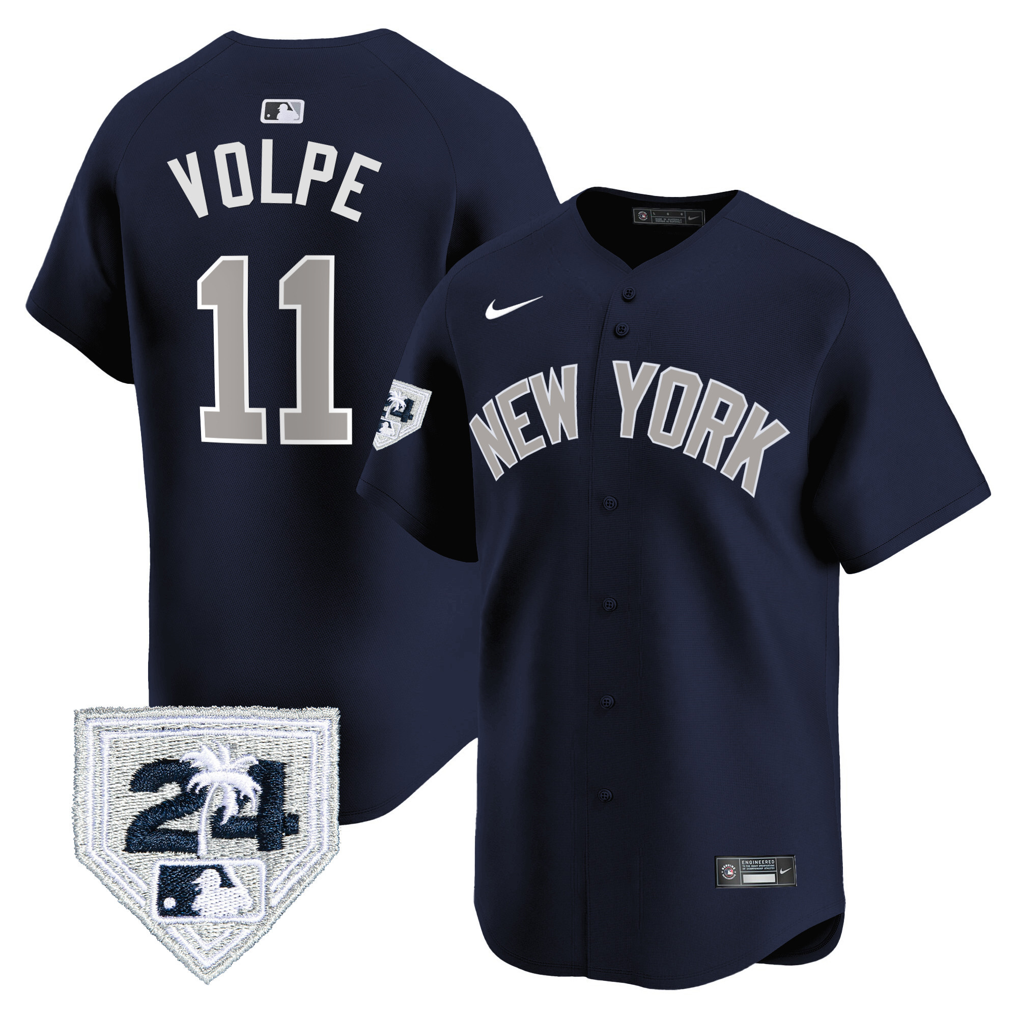 Men's New York Yankees 2024 Spring Training Patch Vapor Premier Limited Jersey - All Stitched - Image 38