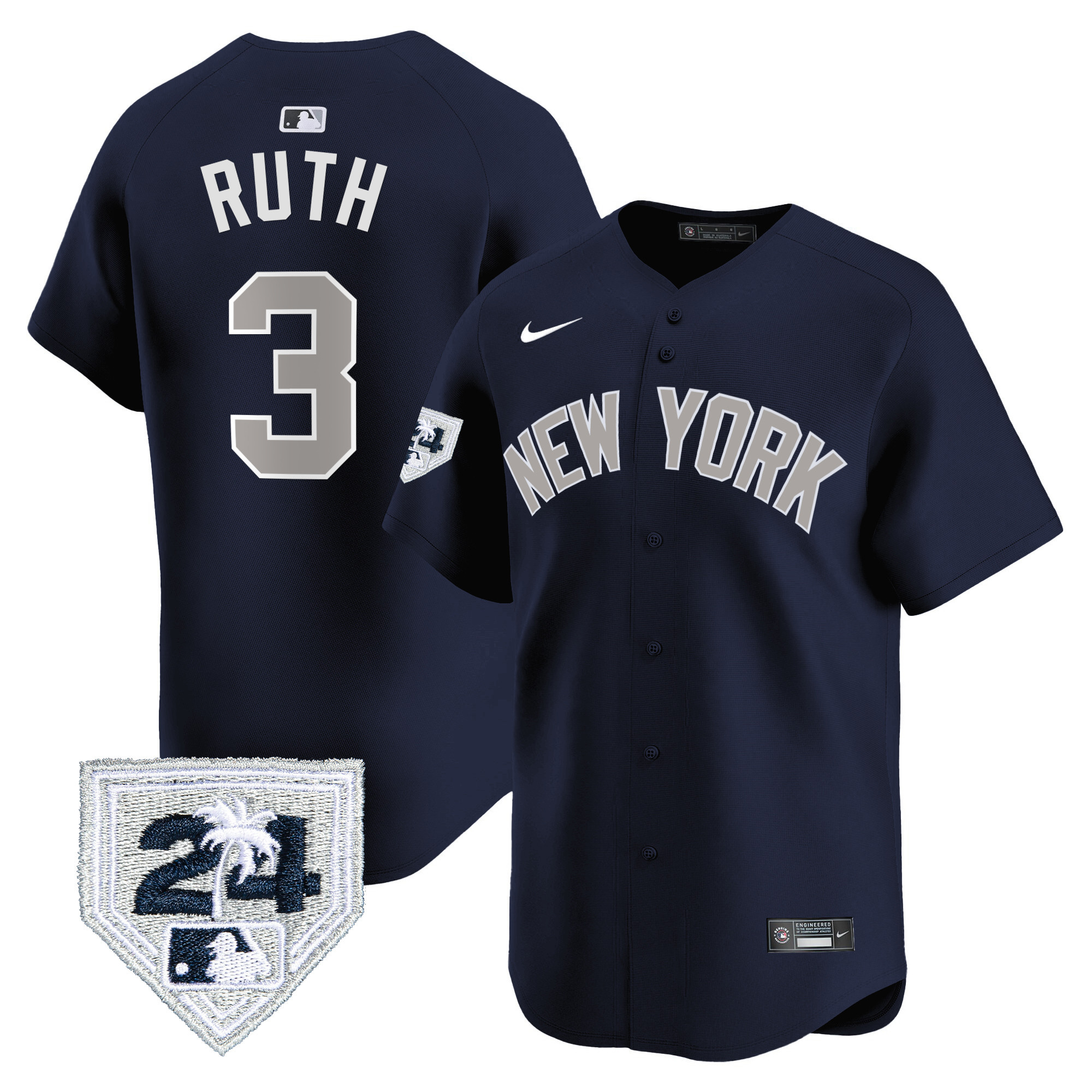 Men's New York Yankees 2024 Spring Training Patch Vapor Premier Limited Jersey - All Stitched - Image 36