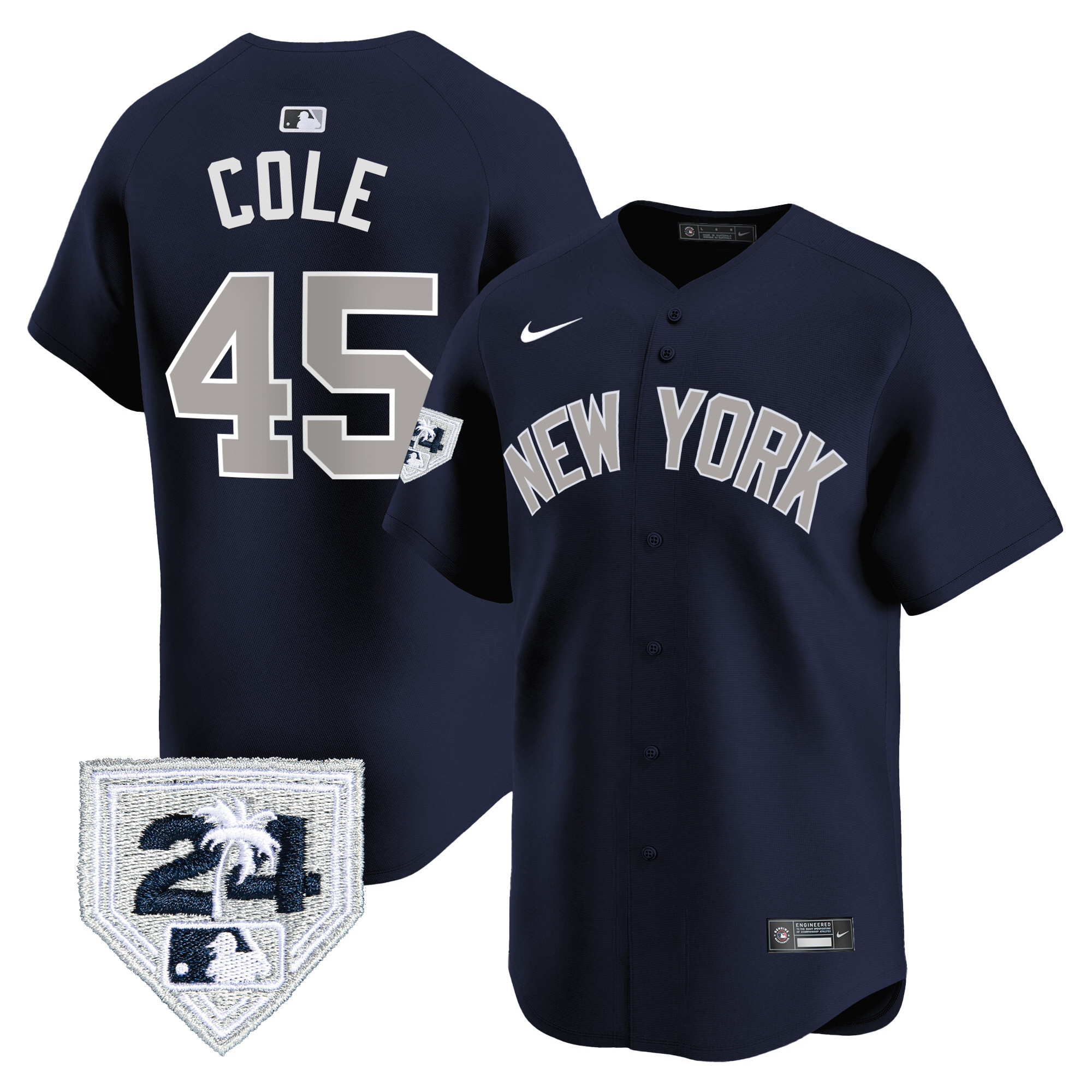 Men's New York Yankees 2024 Spring Training Patch Vapor Premier Limited Jersey - All Stitched - Image 37