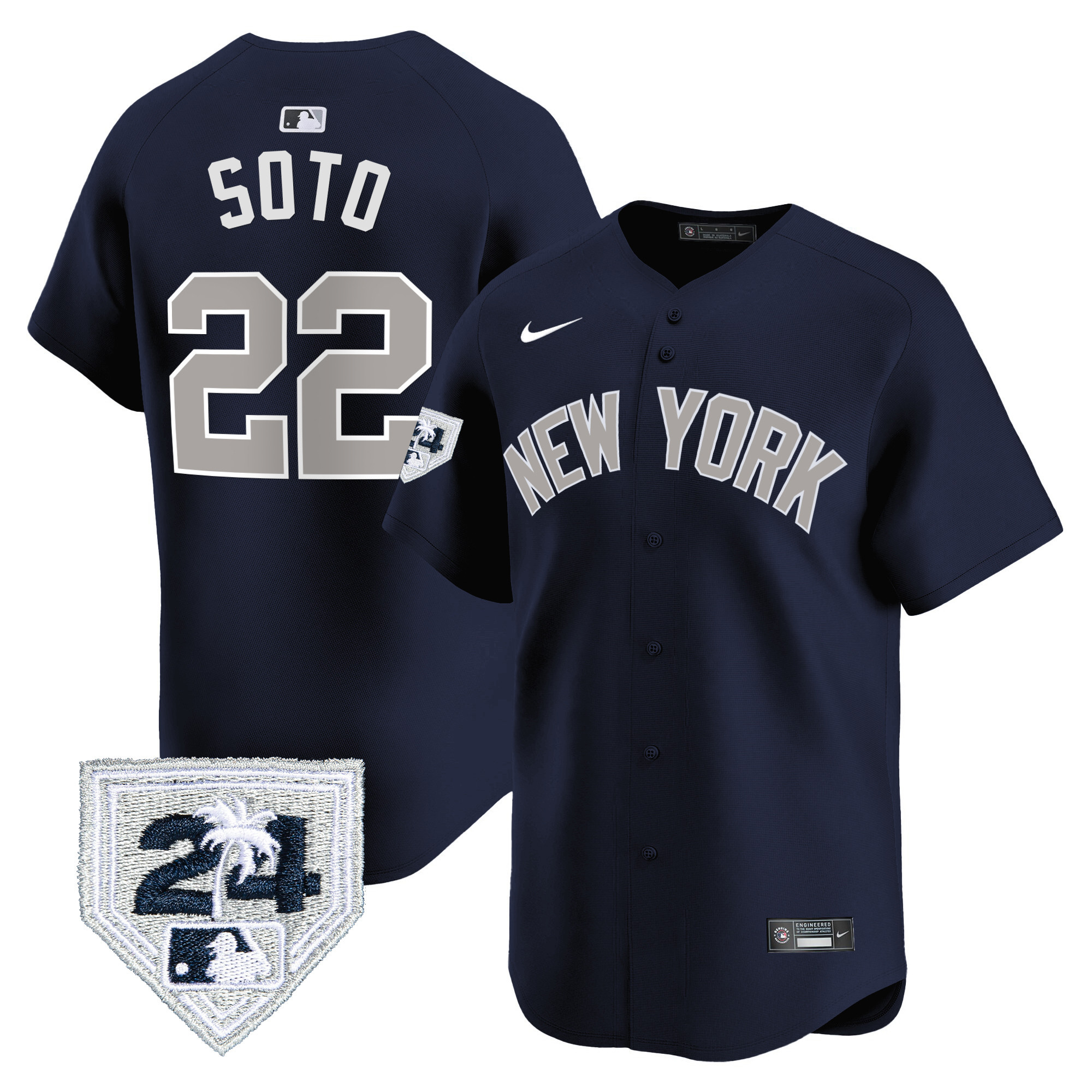 Men's New York Yankees 2024 Spring Training Patch Vapor Premier Limited Jersey - All Stitched - Image 34