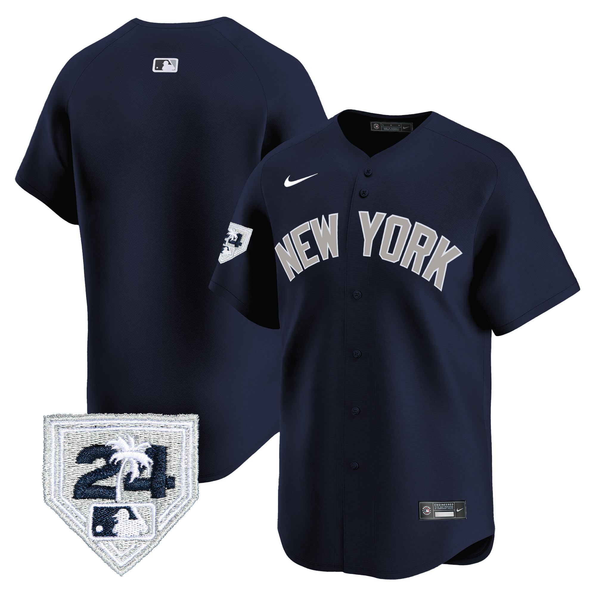 Men's New York Yankees 2024 Spring Training Patch Vapor Premier Limited Jersey - All Stitched - Image 40