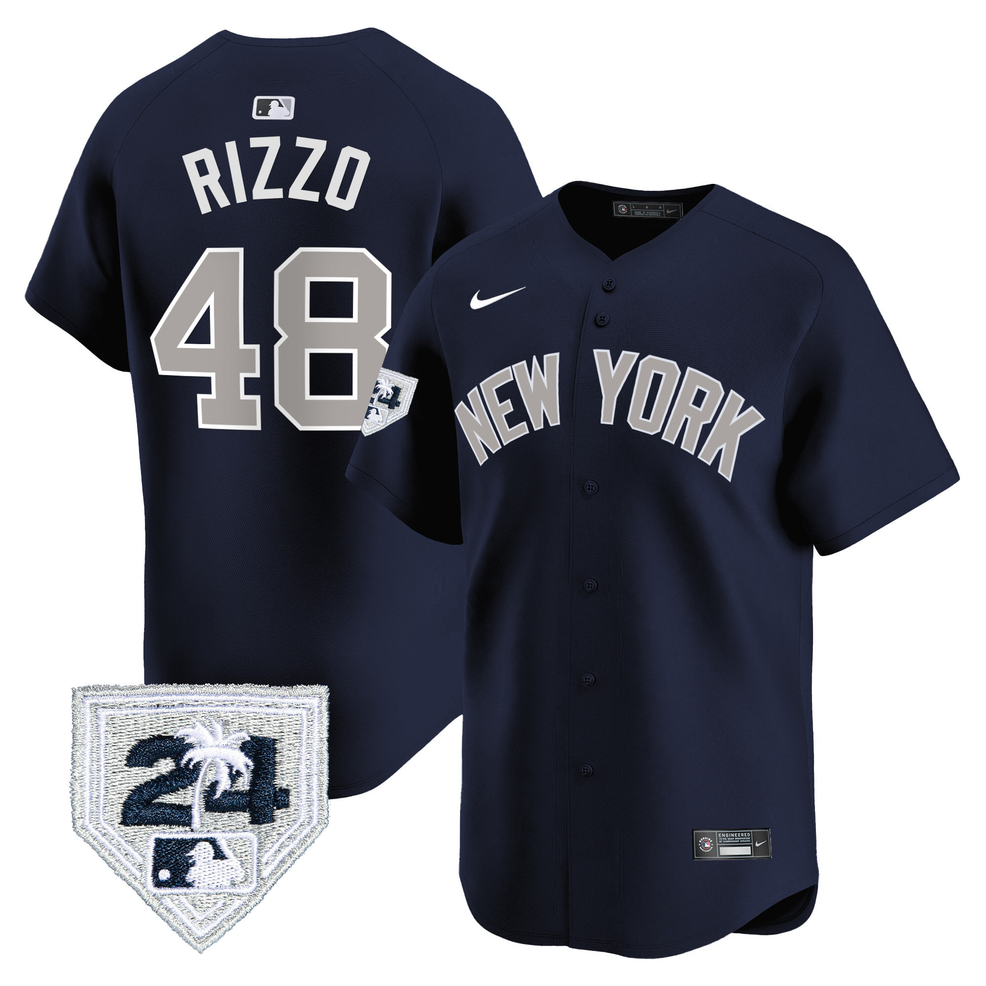 Men's New York Yankees 2024 Spring Training Patch Vapor Premier Limited Jersey - All Stitched - Image 39