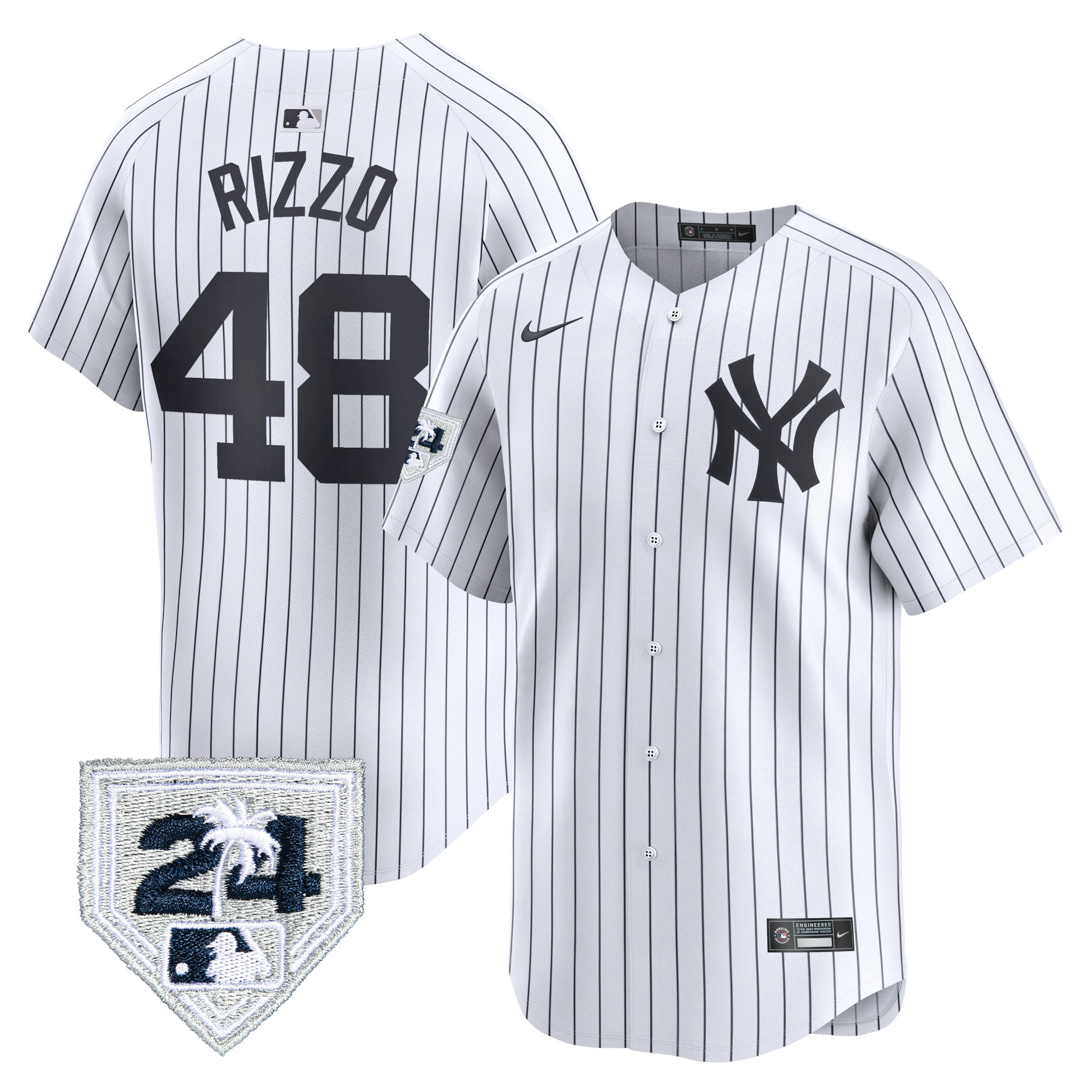 Men's New York Yankees 2024 Spring Training Patch Vapor Premier Limited Jersey - All Stitched - Image 23