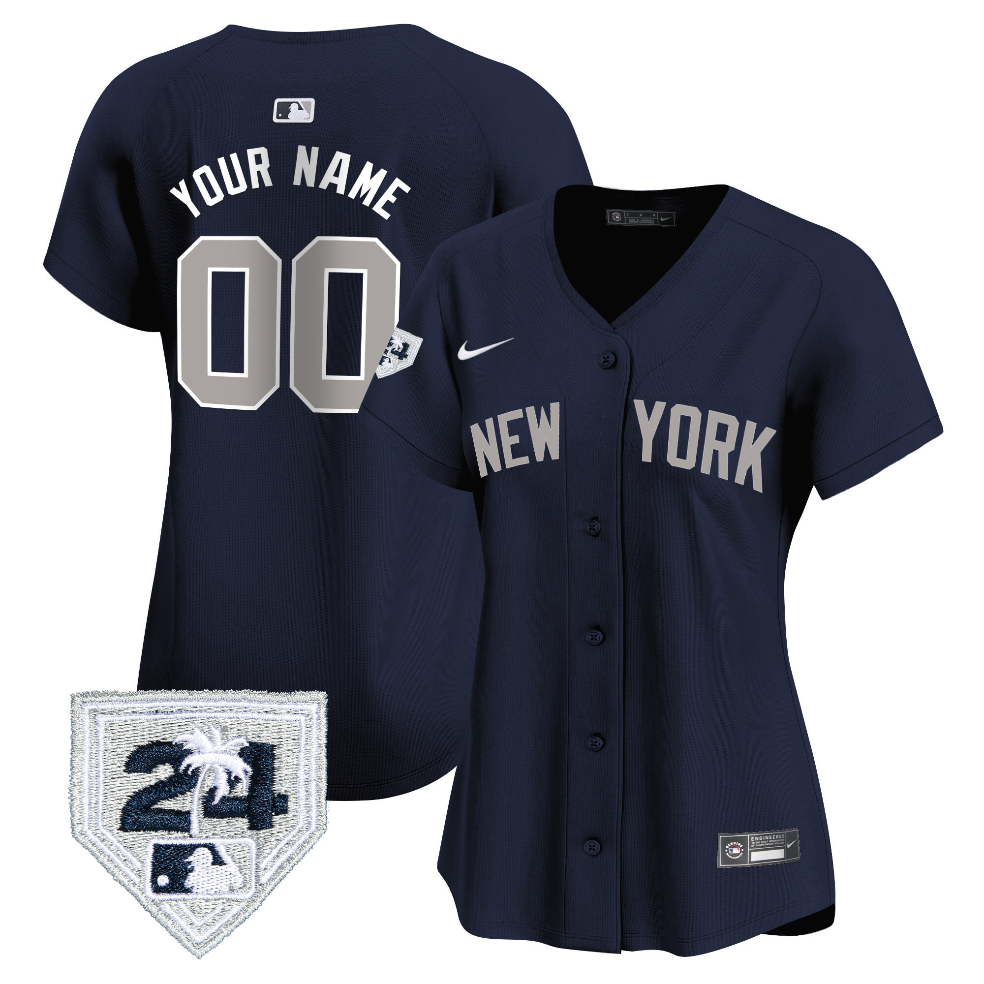 New York Yankees 2024 Spring Training Patch Vapor Premier Limited Custom Jersey - All Stitched - Image 10