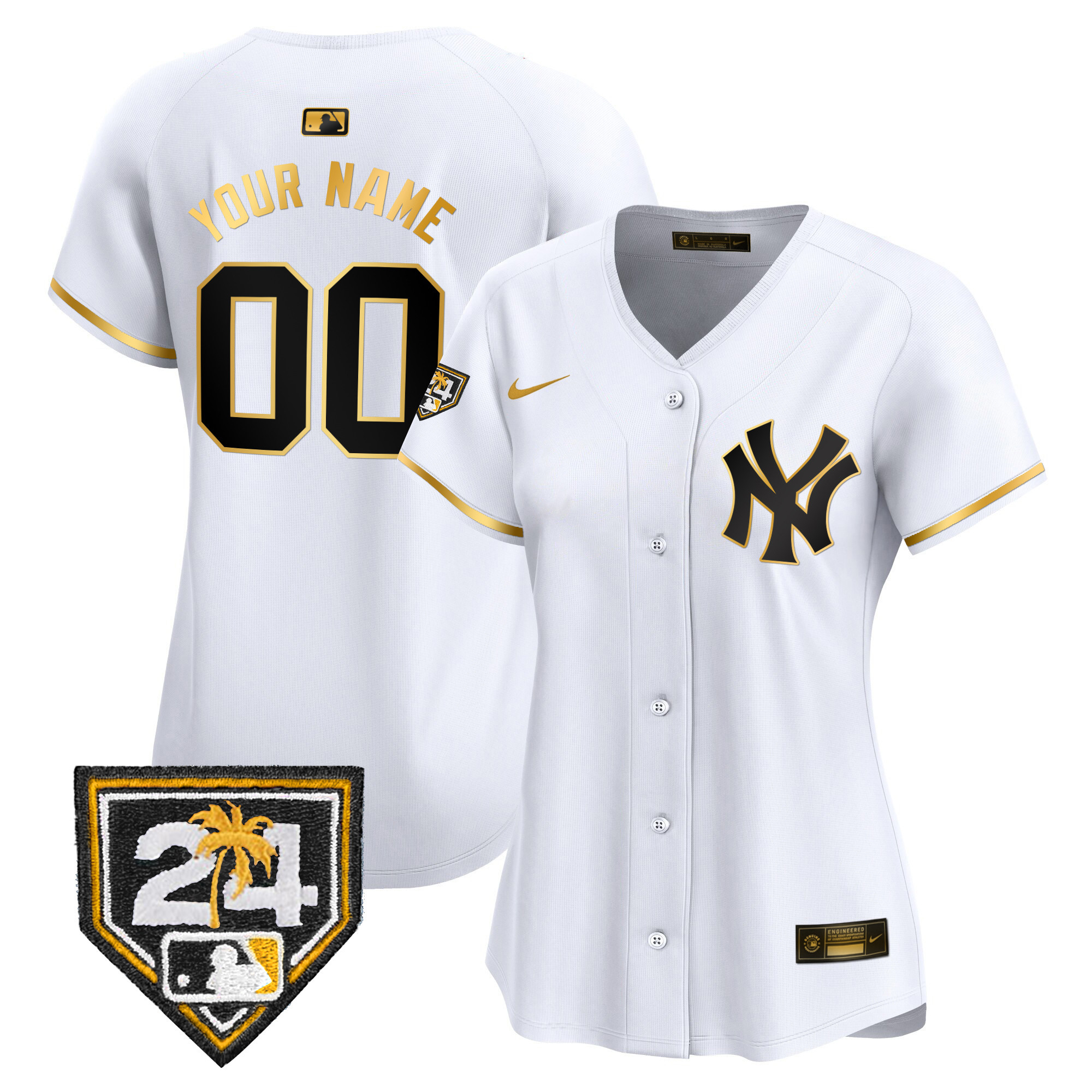 New York Yankees 2024 Spring Training Patch Vapor Premier Limited Custom Jersey - All Stitched - Image 7