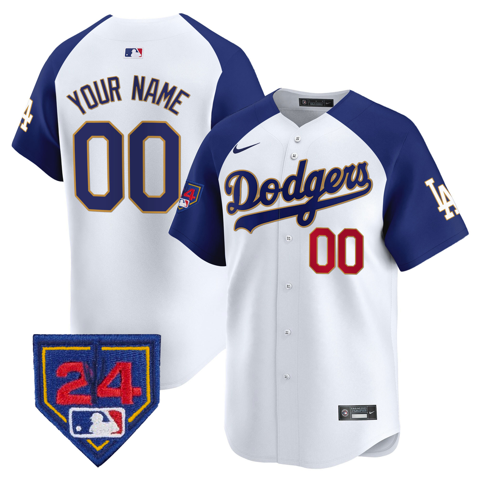 Dodgers 2024 Spring Training Patch Vapor Premier Limited Custom Jersey - All Stitched - Image 5