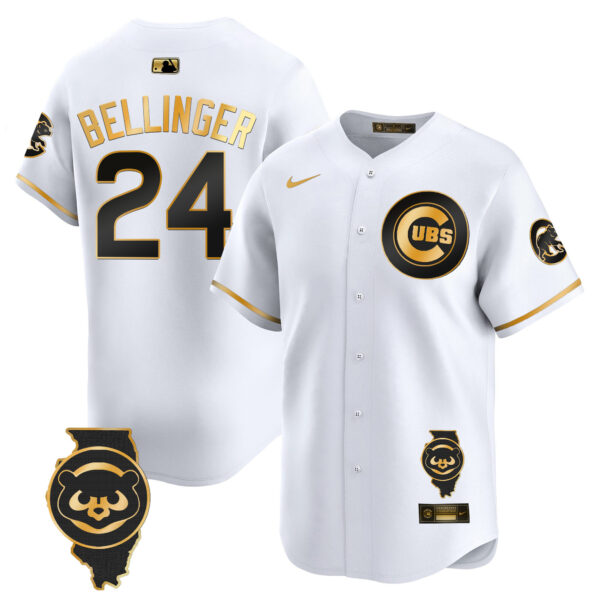 Men's Chicago Cubs Illinois Patch Vapor Premier Limited Jersey V2 - All Stitched - Image 10