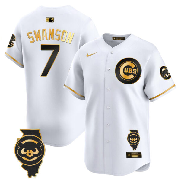 Men's Chicago Cubs Illinois Patch Vapor Premier Limited Jersey V2 - All Stitched - Image 9
