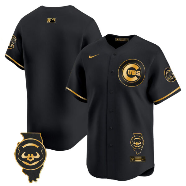 Men's Chicago Cubs Illinois Patch Vapor Premier Limited Jersey V2 - All Stitched - Image 8