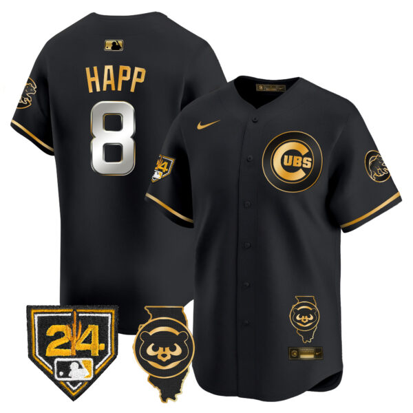 Men's Chicago Cubs Spring Training & Illinois Patch Vapor Premier Limited Jersey - All Stitched - Image 3