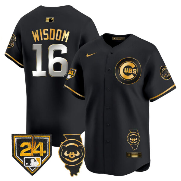 Men's Chicago Cubs Spring Training & Illinois Patch Vapor Premier Limited Jersey - All Stitched - Image 7