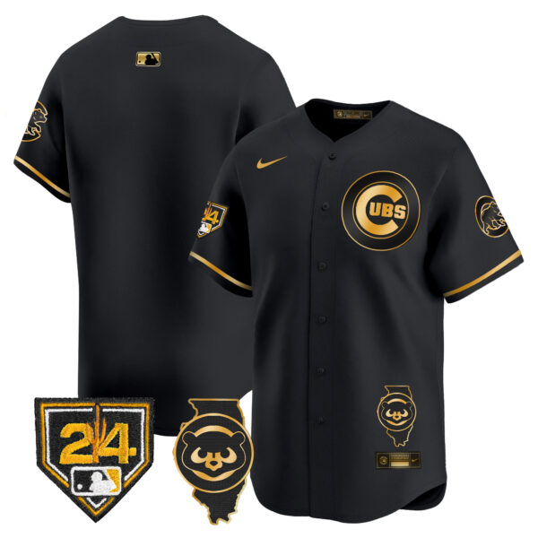 Men's Chicago Cubs Spring Training & Illinois Patch Vapor Premier Limited Jersey - All Stitched - Image 8