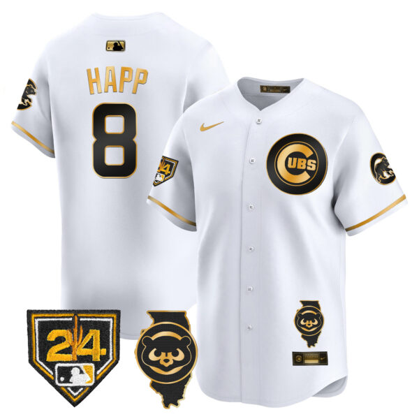 Men's Chicago Cubs Spring Training & Illinois Patch Vapor Premier Limited Jersey - All Stitched - Image 11