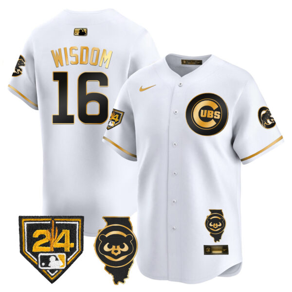 Men's Chicago Cubs Spring Training & Illinois Patch Vapor Premier Limited Jersey - All Stitched - Image 15