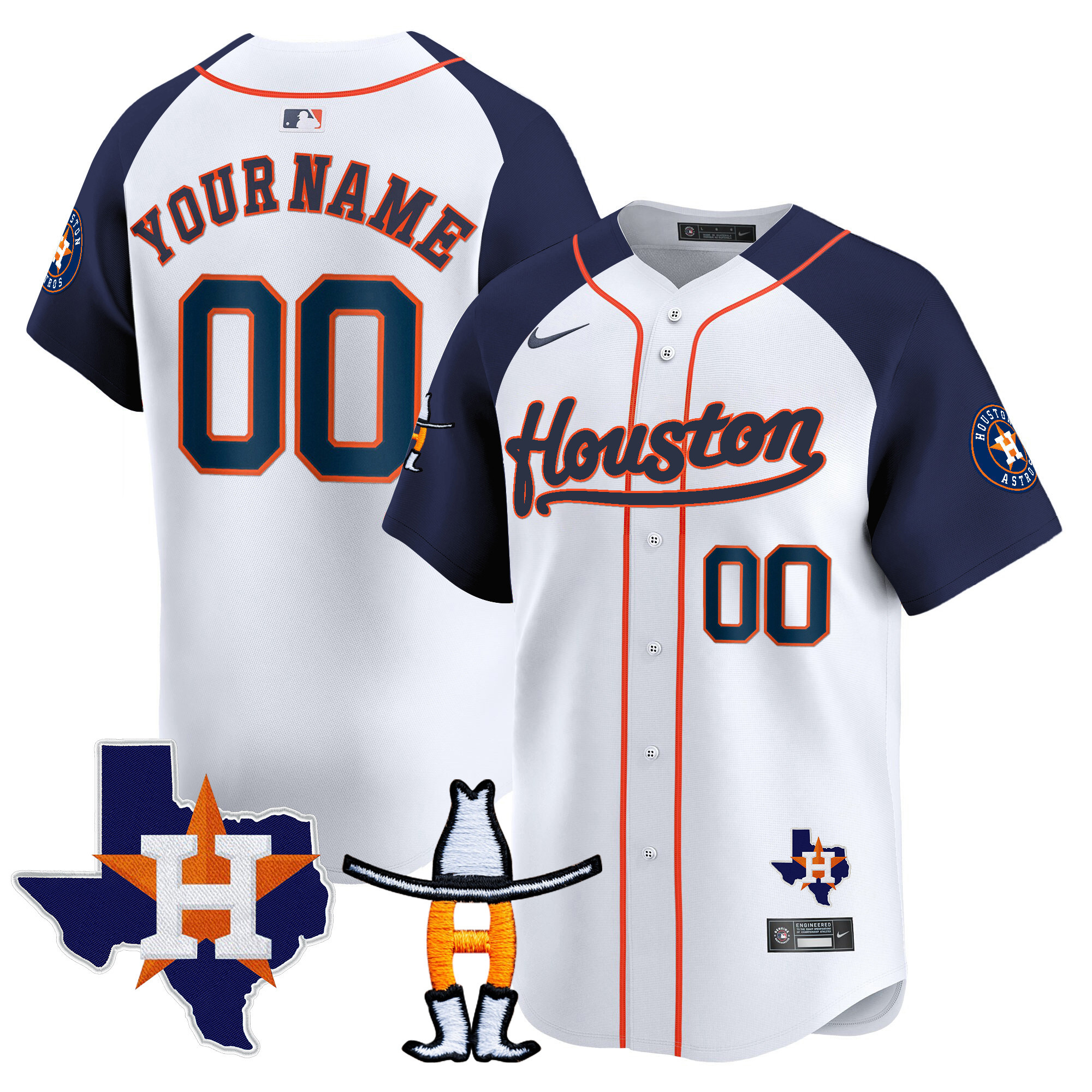 Houston Astros Houston Rodeo Patch Vapor Premier Limited Custom Jersey - All Stitched - Image 5