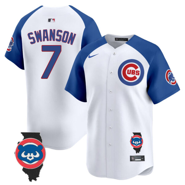 Men's Chicago Cubs Illinois Patch Vapor Premier Limited Jersey V2 - All Stitched - Image 41