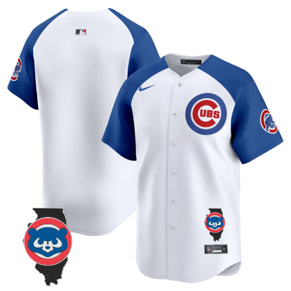 Men's Chicago Cubs Illinois Patch Vapor Premier Limited Jersey V2 - All Stitched - Image 48