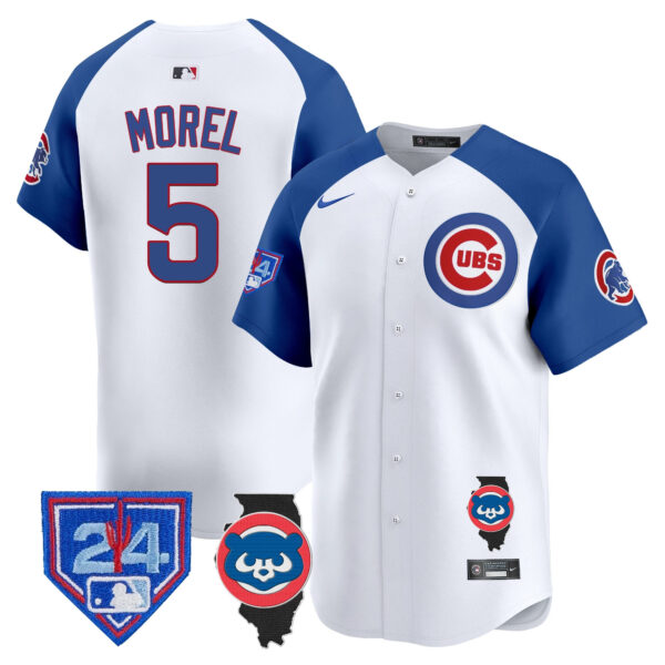 Men's Chicago Cubs Spring Training & Illinois Patch Vapor Premier Limited Jersey - All Stitched - Image 46