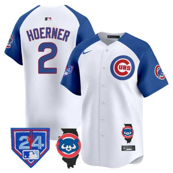 Men's Chicago Cubs Spring Training & Illinois Patch Vapor Premier Limited Jersey - All Stitched - Image 45