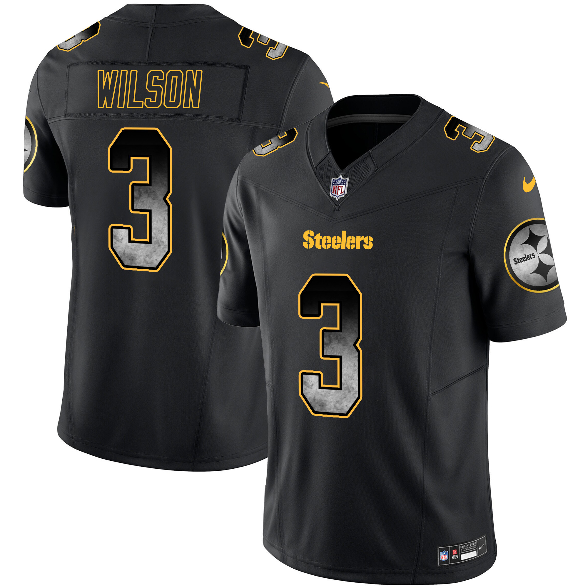Russell Wilson Steelers Arch Smoke Vapor Jersey - All Stitched