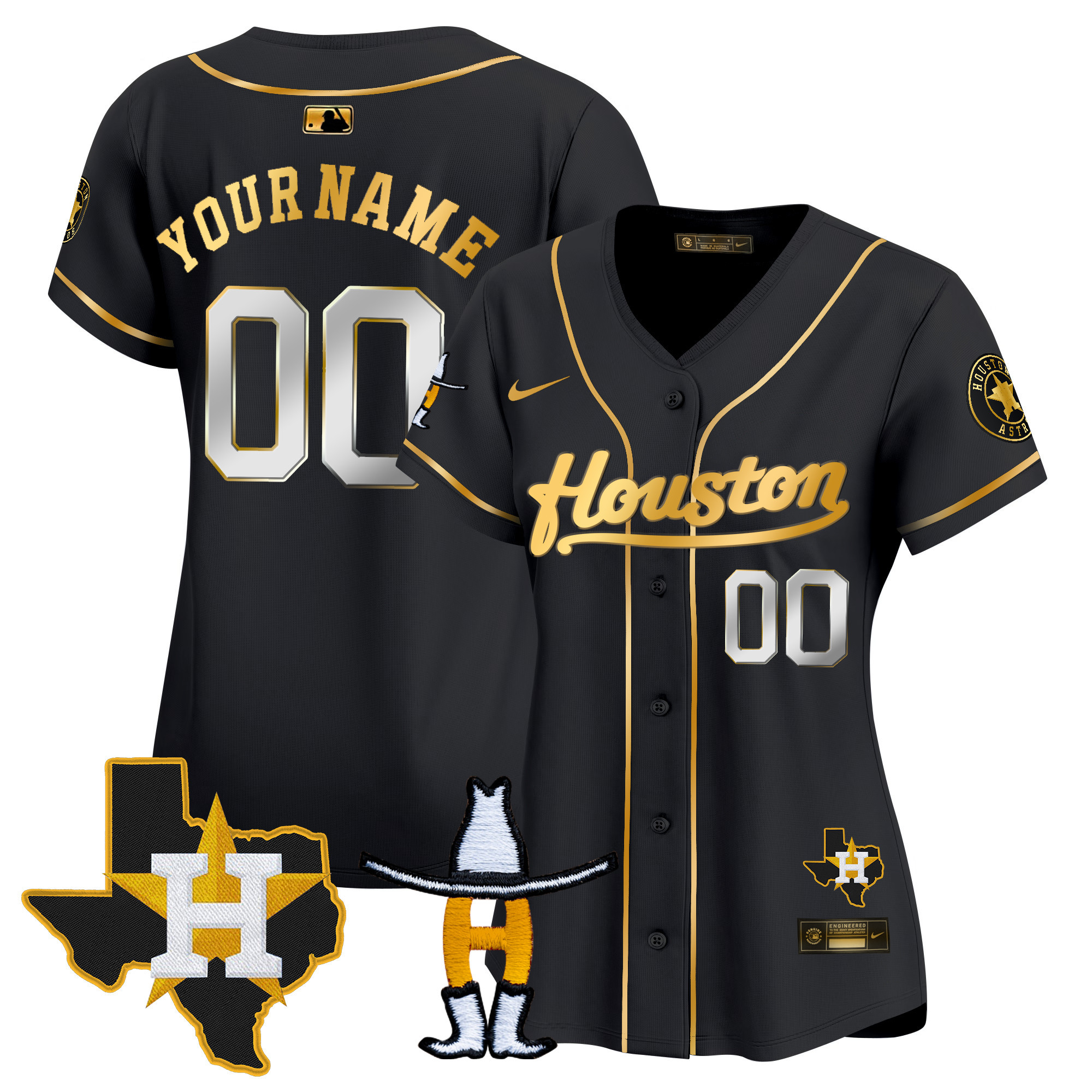 Houston Astros Houston Rodeo Patch Vapor Premier Limited Custom Jersey - All Stitched - Image 6