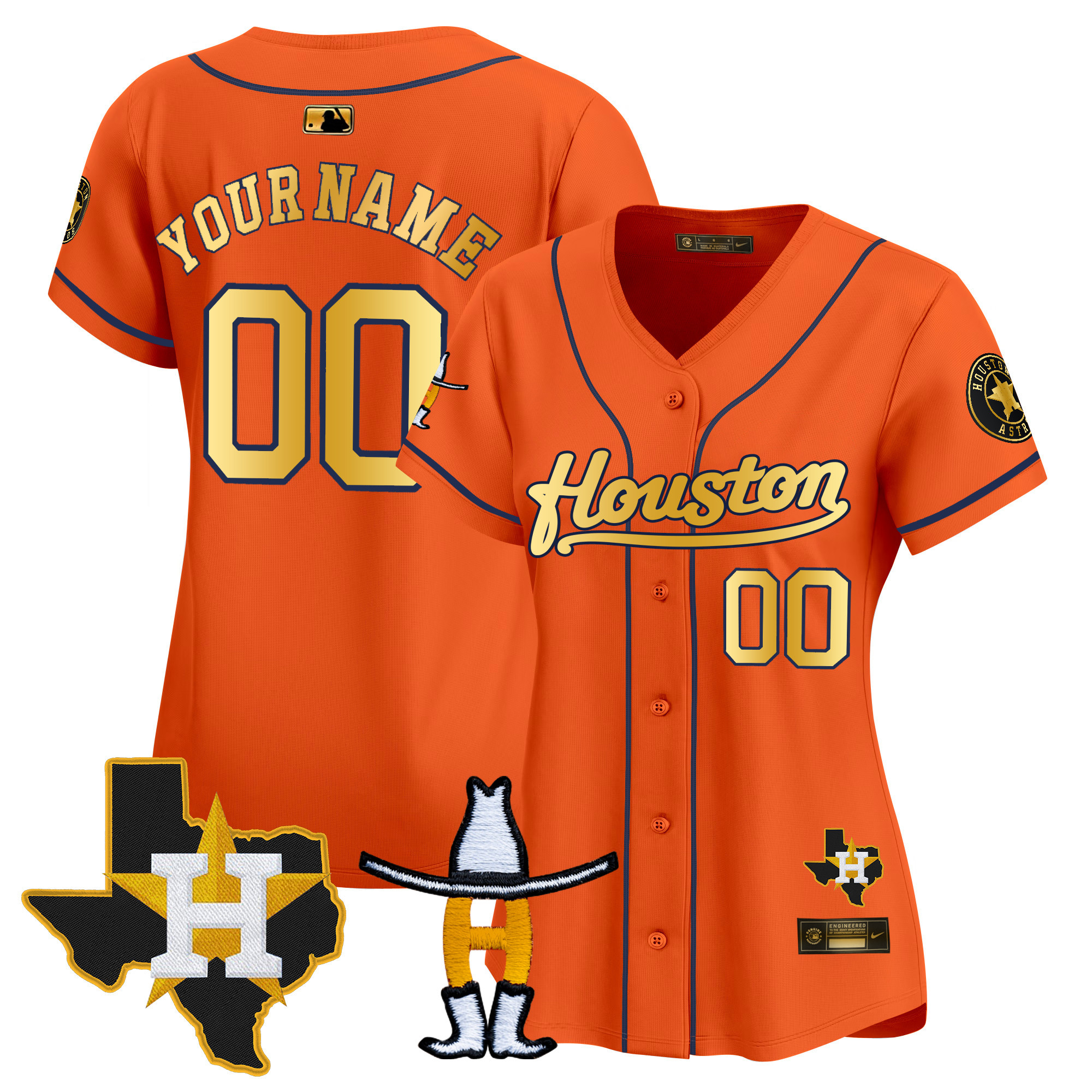 Houston Astros Houston Rodeo Patch Vapor Premier Limited Custom Jersey - All Stitched - Image 8