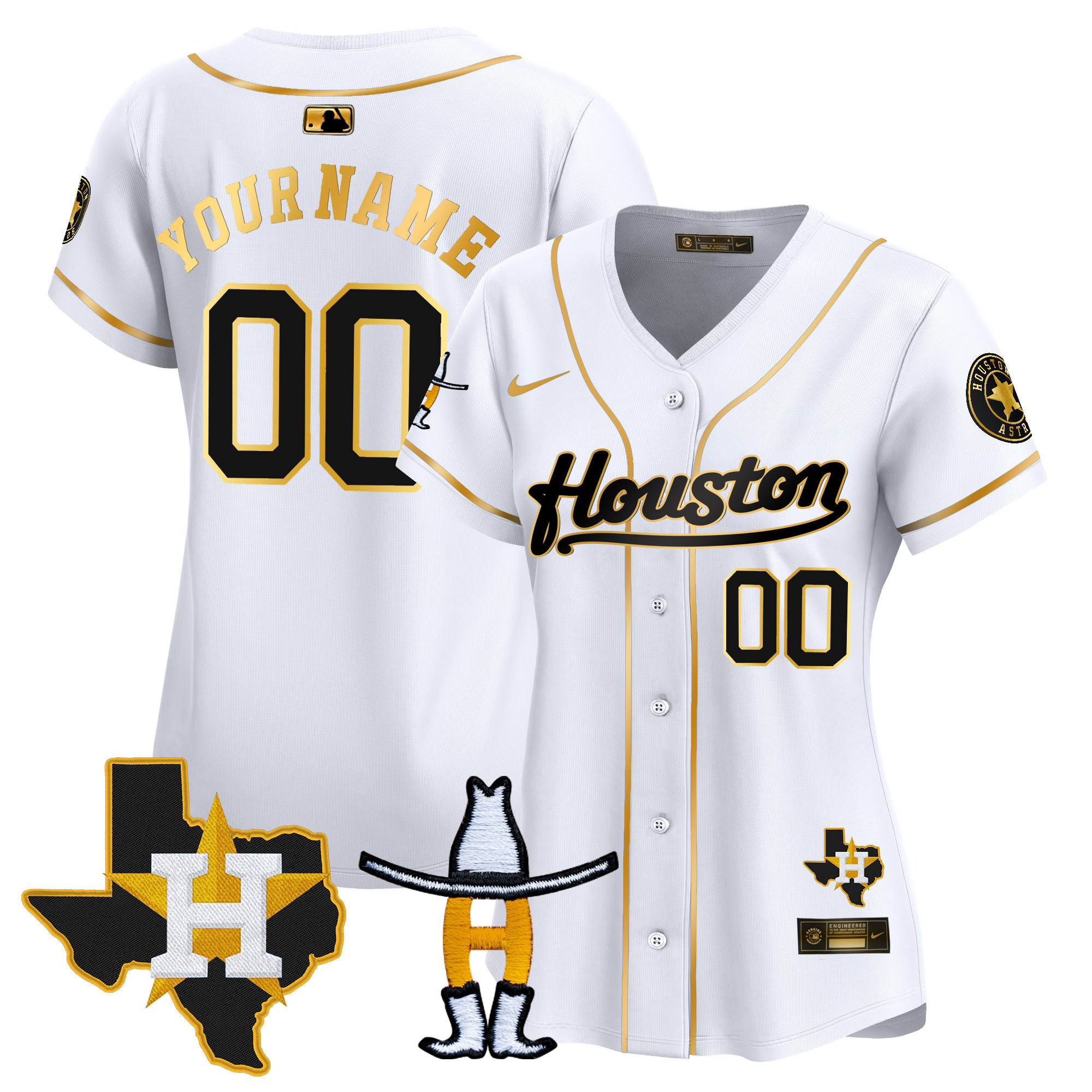 Houston Astros Houston Rodeo Patch Vapor Premier Limited Custom Jersey - All Stitched - Image 7