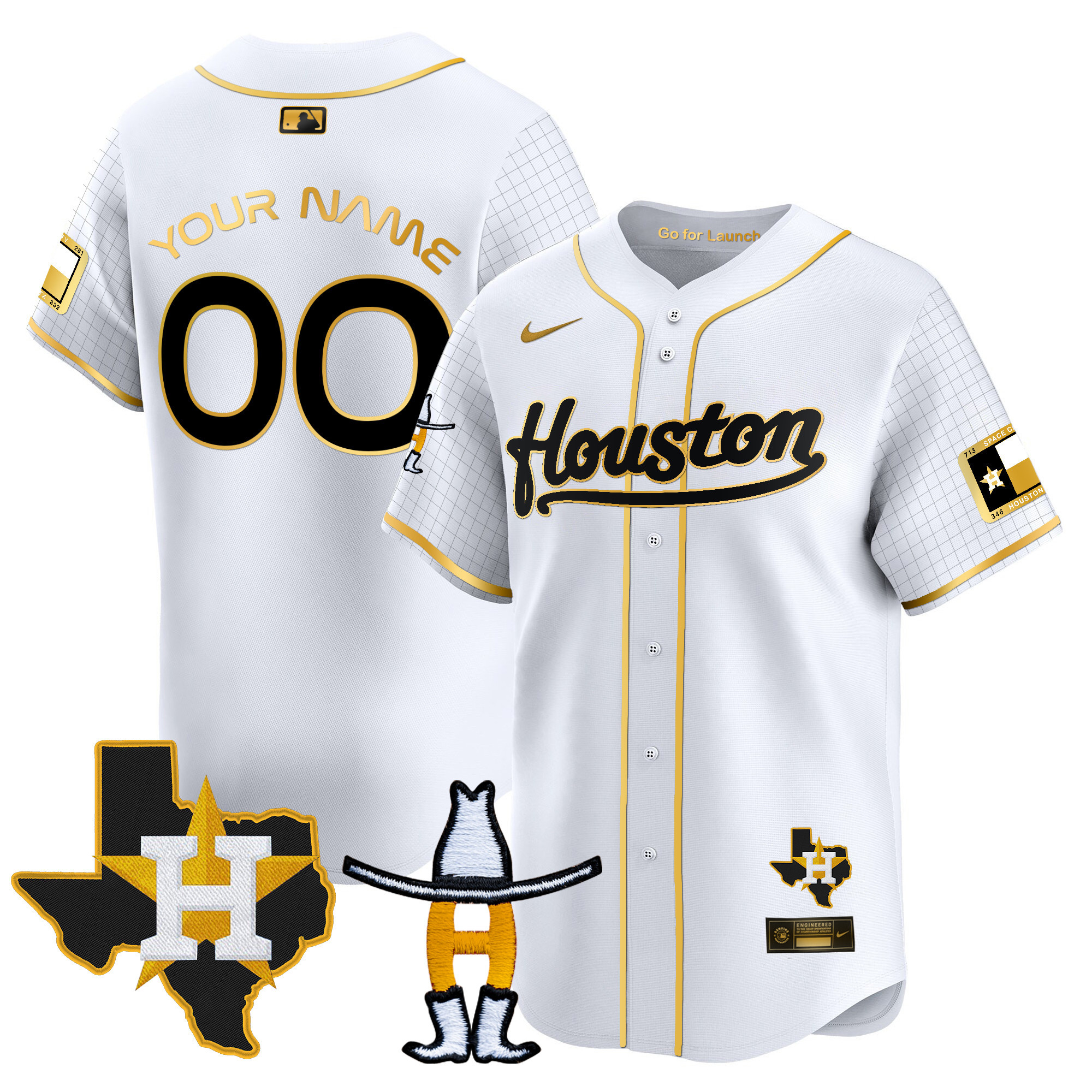 Astros Space City Houston Rodeo Patch Vapor Premier Limited Jersey - All Stitched - Image 4