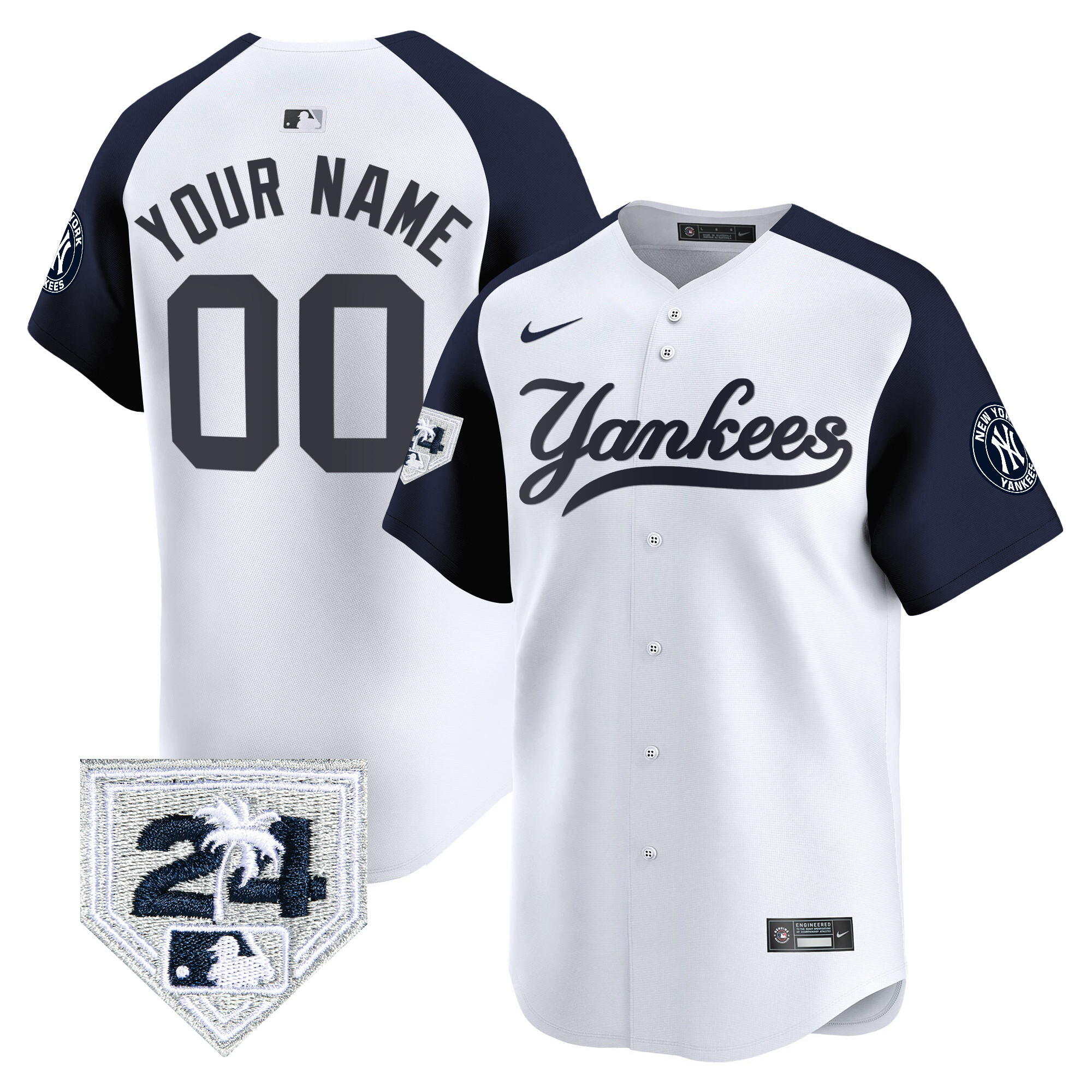 New York Yankees 2024 Spring Training Patch Vapor Premier Limited Custom Jersey V6 - All Stitched - Image 6
