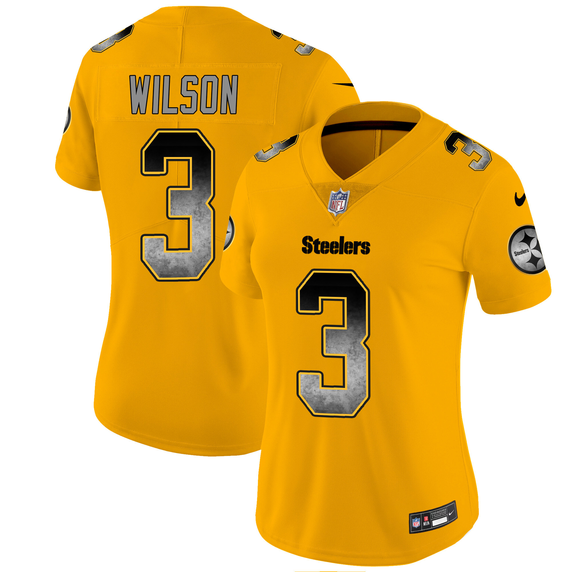 Russell Wilson Steelers Arch Smoke Vapor Jersey - All Stitched - Image 11