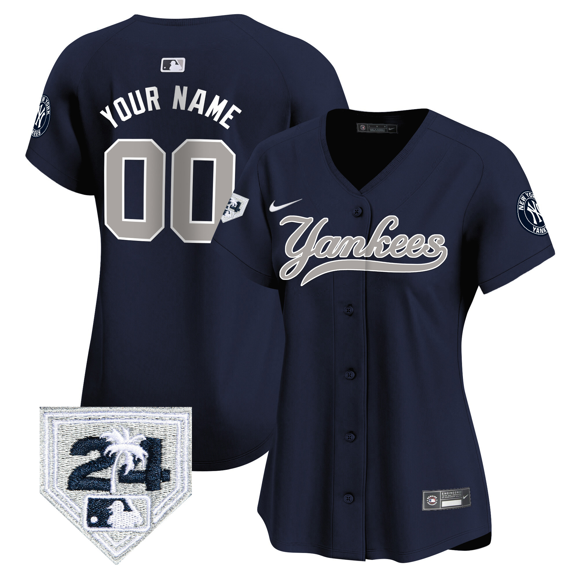 New York Yankees 2024 Spring Training Patch Vapor Premier Limited Custom Jersey V6 - All Stitched - Image 11