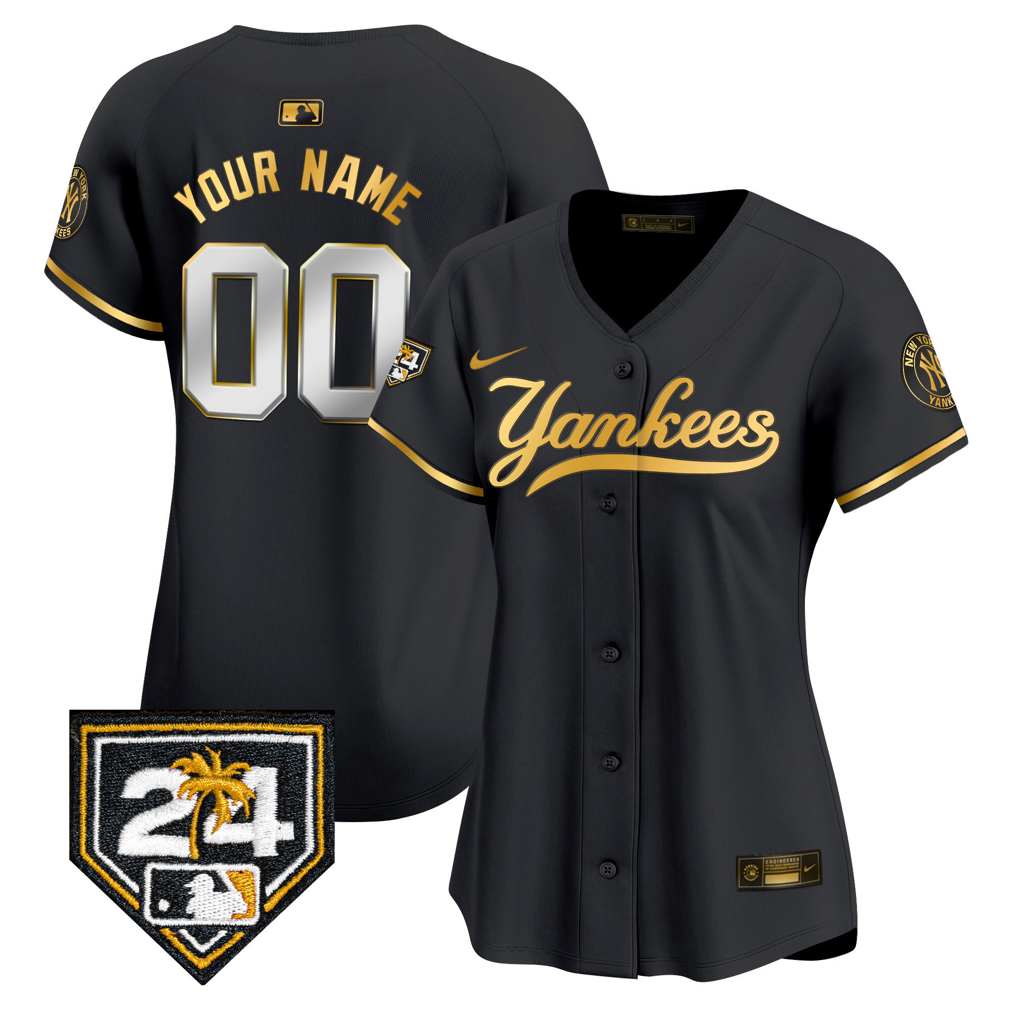 New York Yankees 2024 Spring Training Patch Vapor Premier Limited Custom Jersey V6 - All Stitched - Image 7
