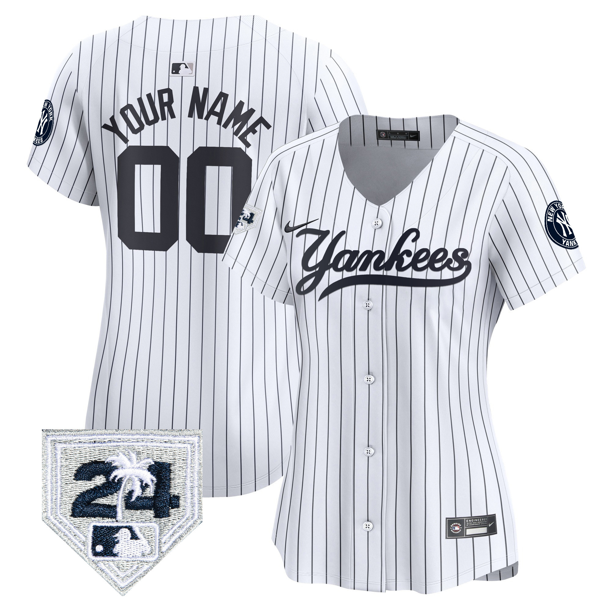 New York Yankees 2024 Spring Training Patch Vapor Premier Limited Custom Jersey V6 - All Stitched - Image 9