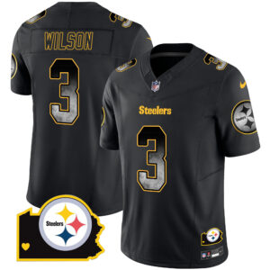 Russell Wilson Steelers Arch Smoke Home Patch Vapor Jersey - All Stitched