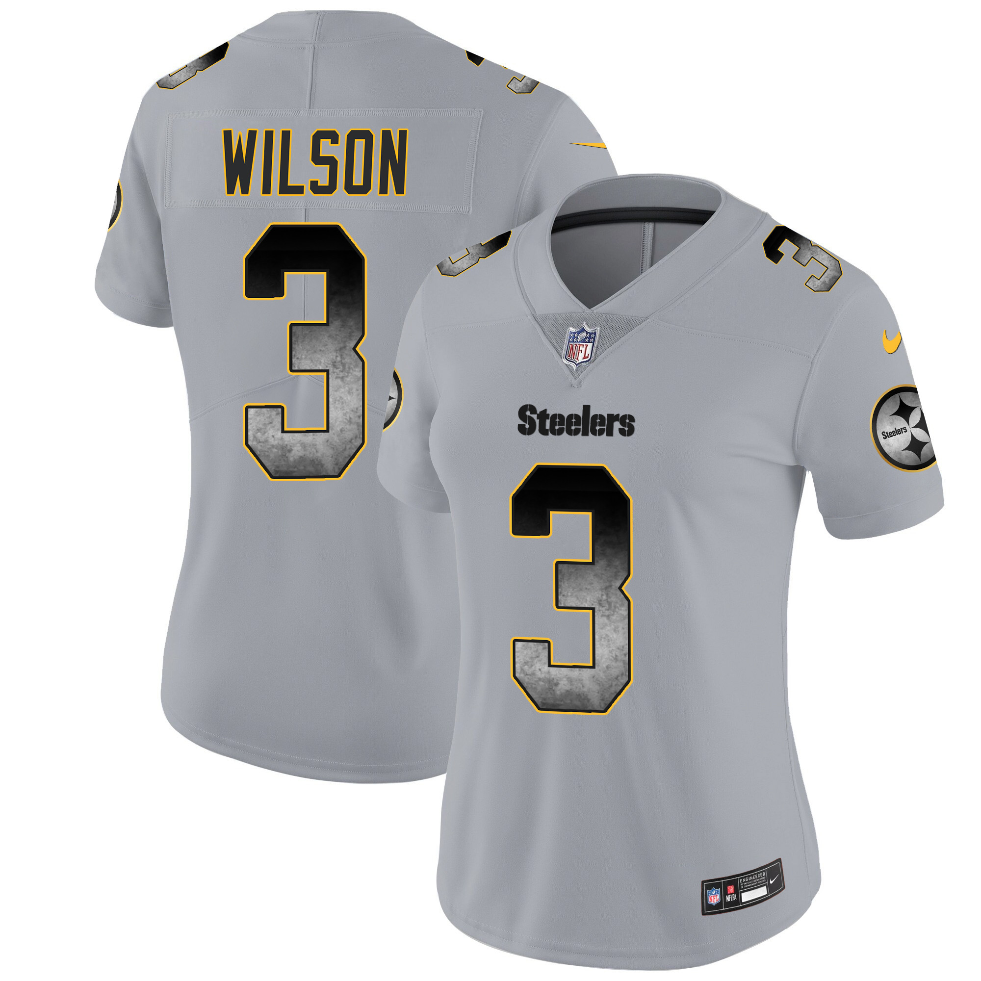 Women's Steelers Arch Smoke Vapor Jersey - All Stitched - Image 23
