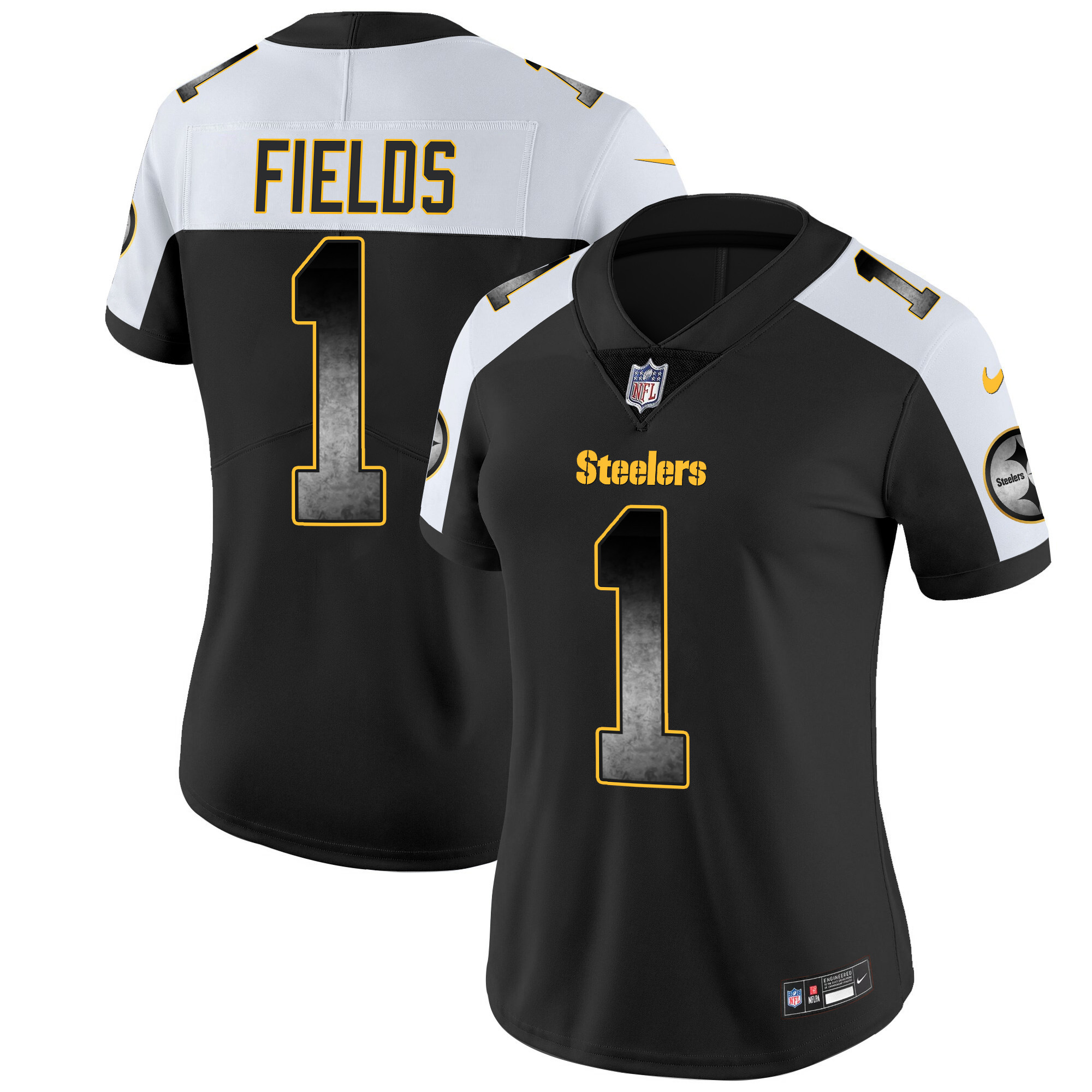 Women's Steelers Arch Smoke Vapor Jersey - All Stitched - Image 8