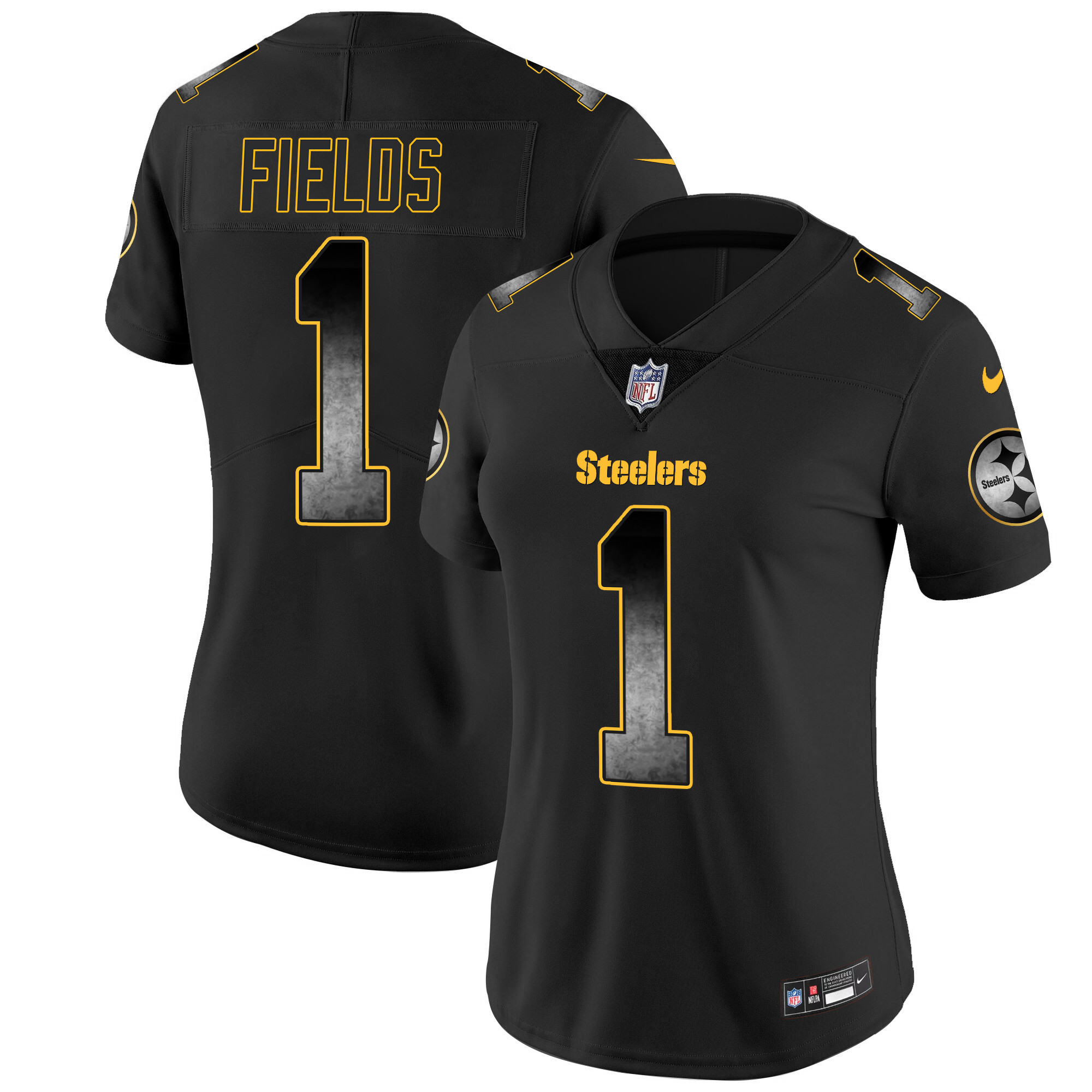 Women's Steelers Arch Smoke Vapor Jersey - All Stitched