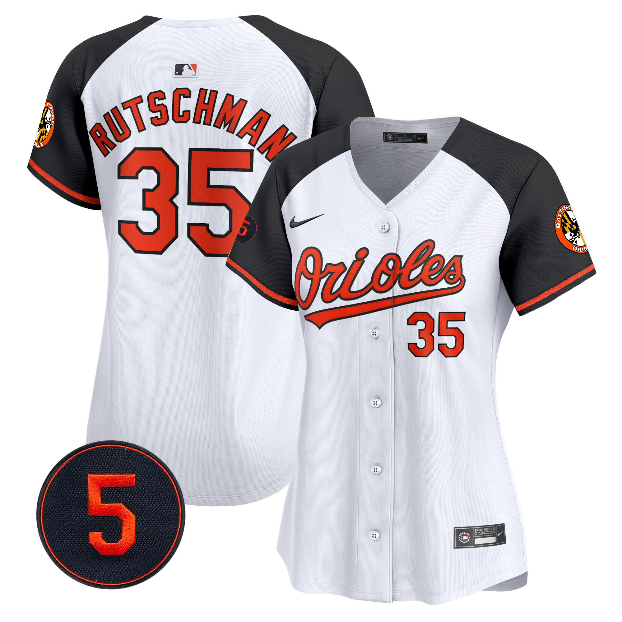Women’s Baltimore Orioles Robinson Patch Vapor Premier Limited Jersey – All Stitched - Image 15