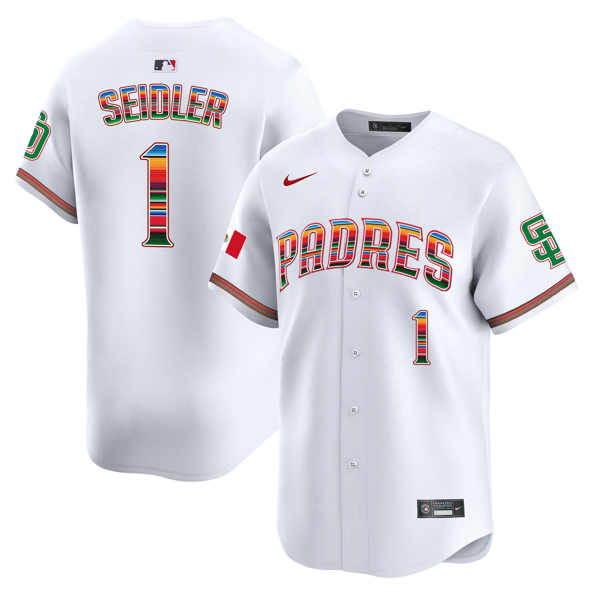 Men's San Diego Padres Mexico Premier Limited Jersey - All Stitched - Image 3