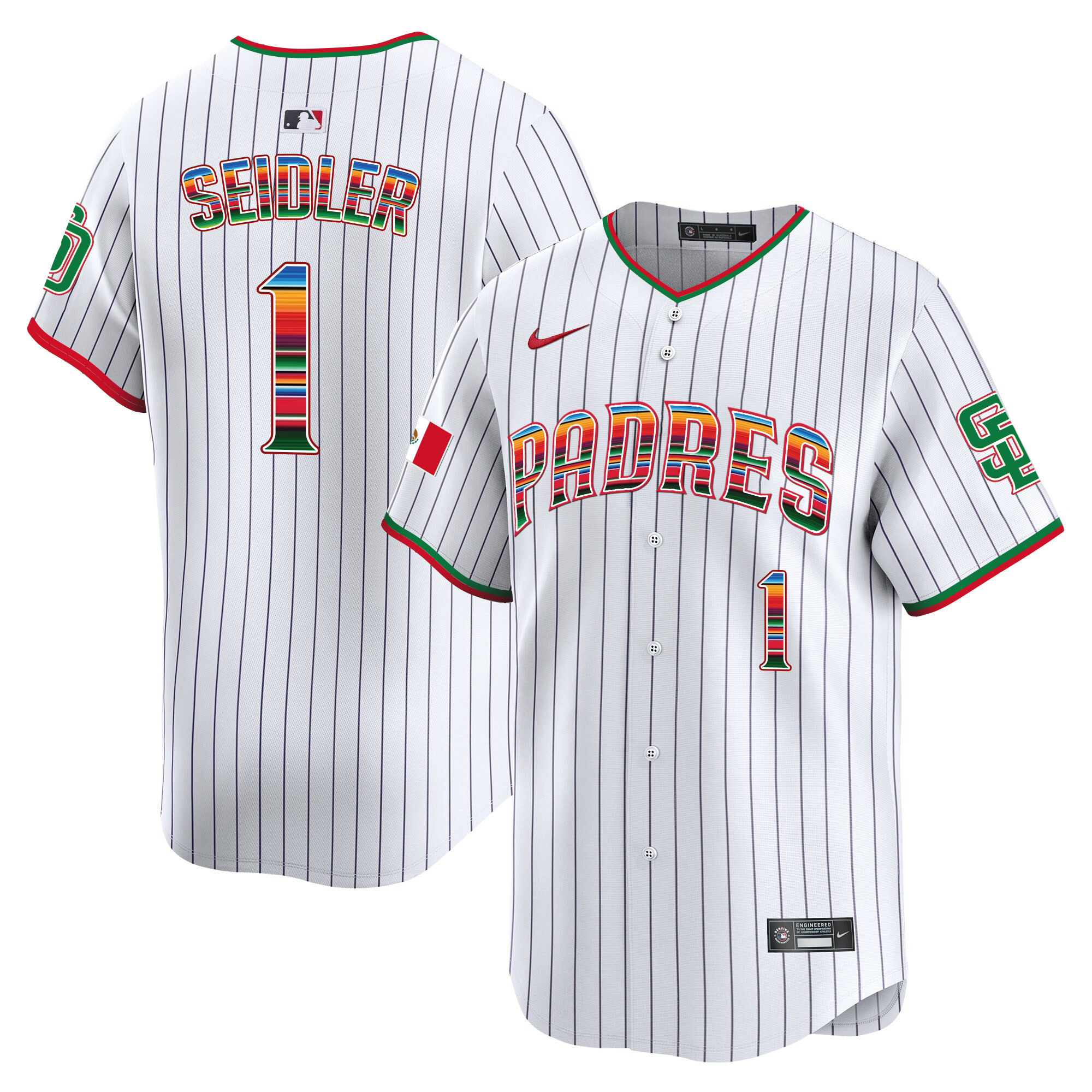 Men's San Diego Padres Mexico Premier Limited Jersey - All Stitched - Image 19