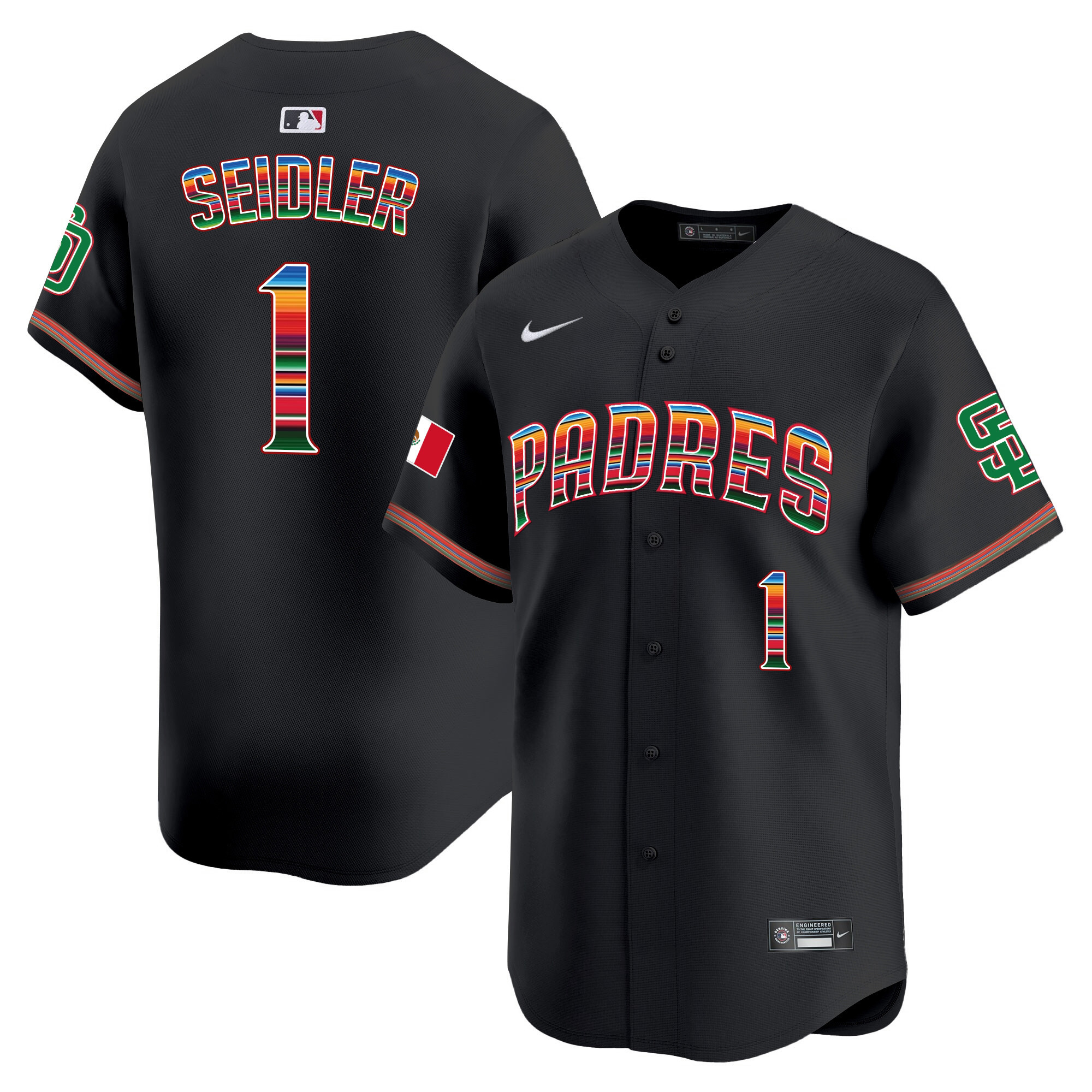 Men's San Diego Padres Mexico Premier Limited Jersey - All Stitched - Image 11