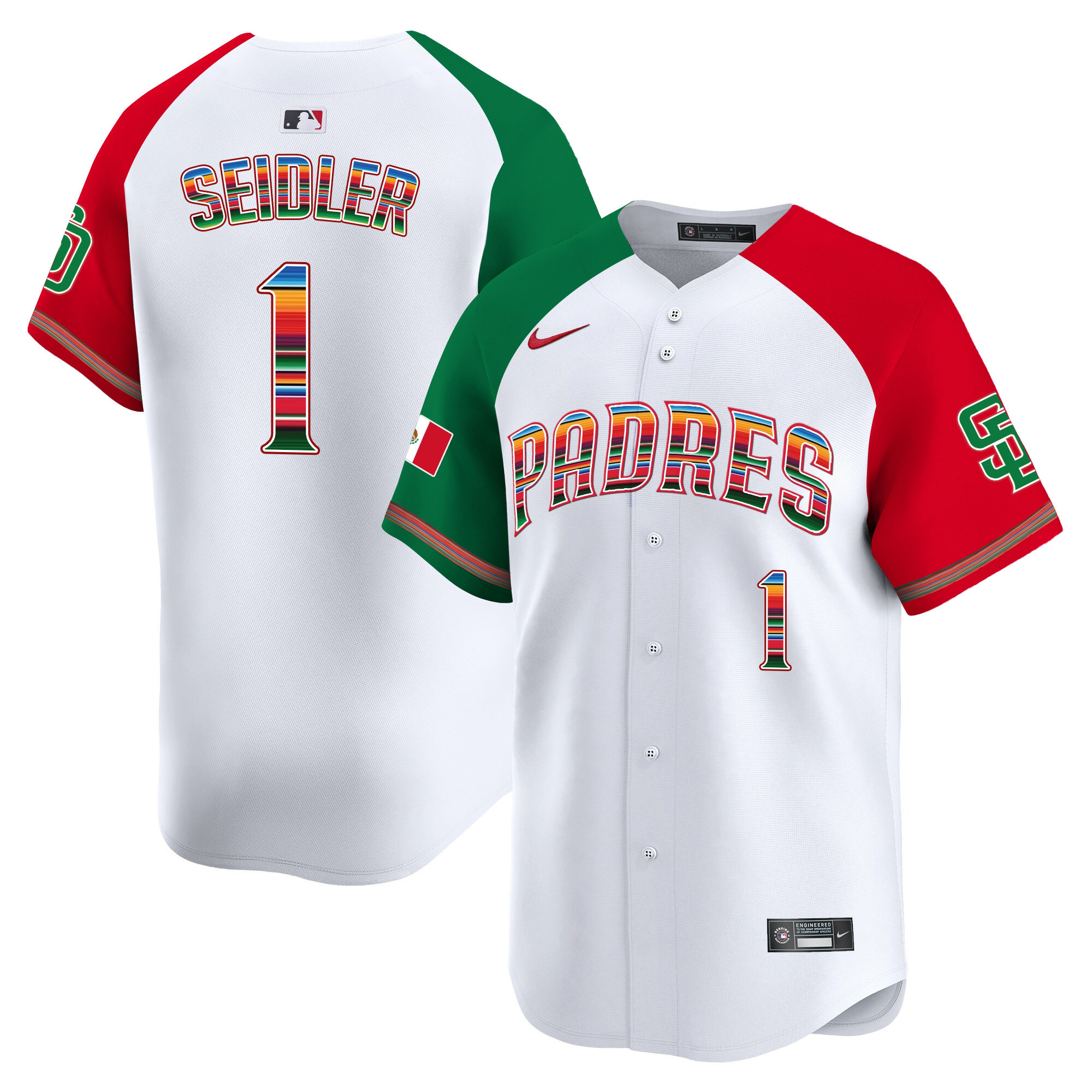 Men's San Diego Padres Mexico Premier Limited Jersey - All Stitched - Image 35