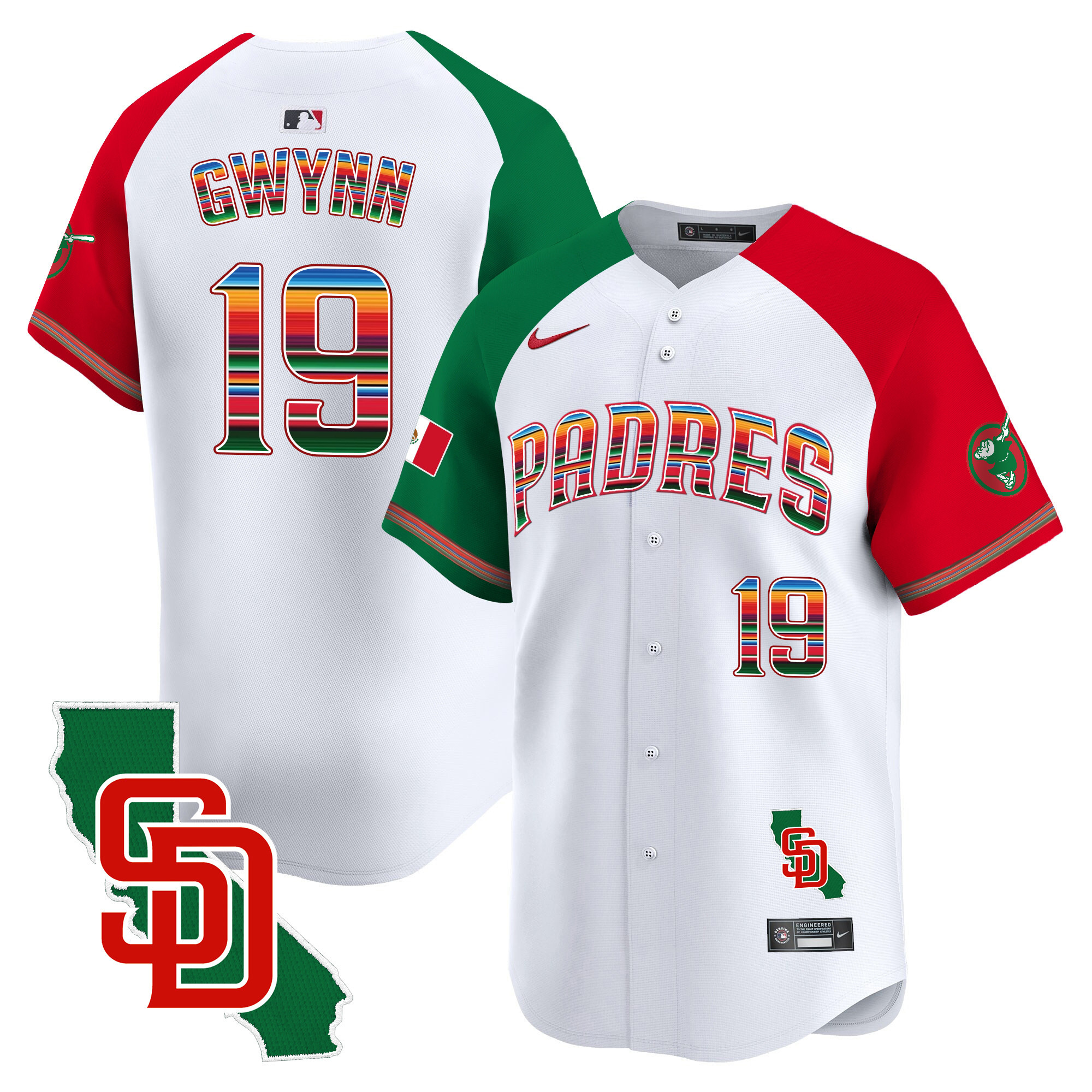 Men's Padres Mexico California Patch Vapor Premier Limited Jersey – All Stitched - Image 44