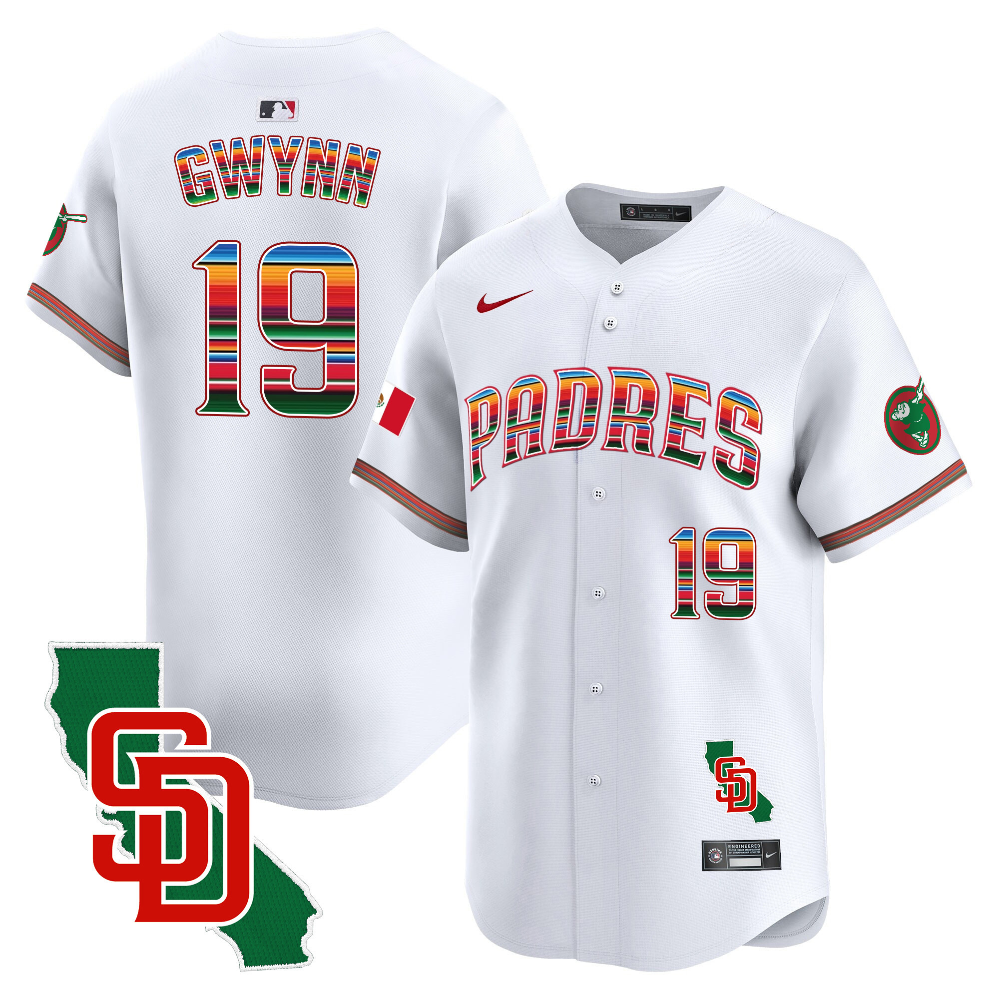 Men's Padres Mexico California Patch Vapor Premier Limited Jersey – All Stitched - Image 4