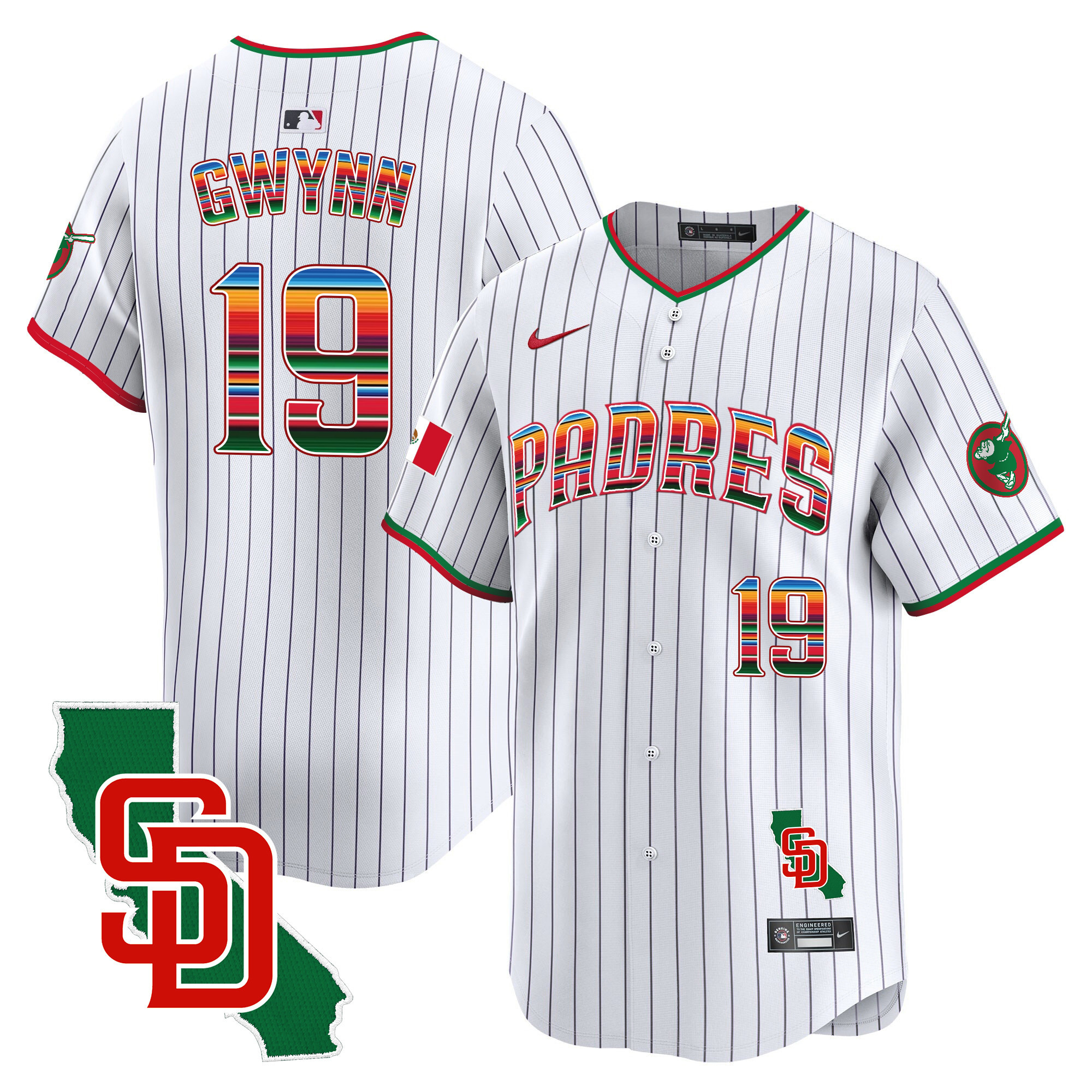 Men's Padres Mexico California Patch Vapor Premier Limited Jersey – All Stitched - Image 28
