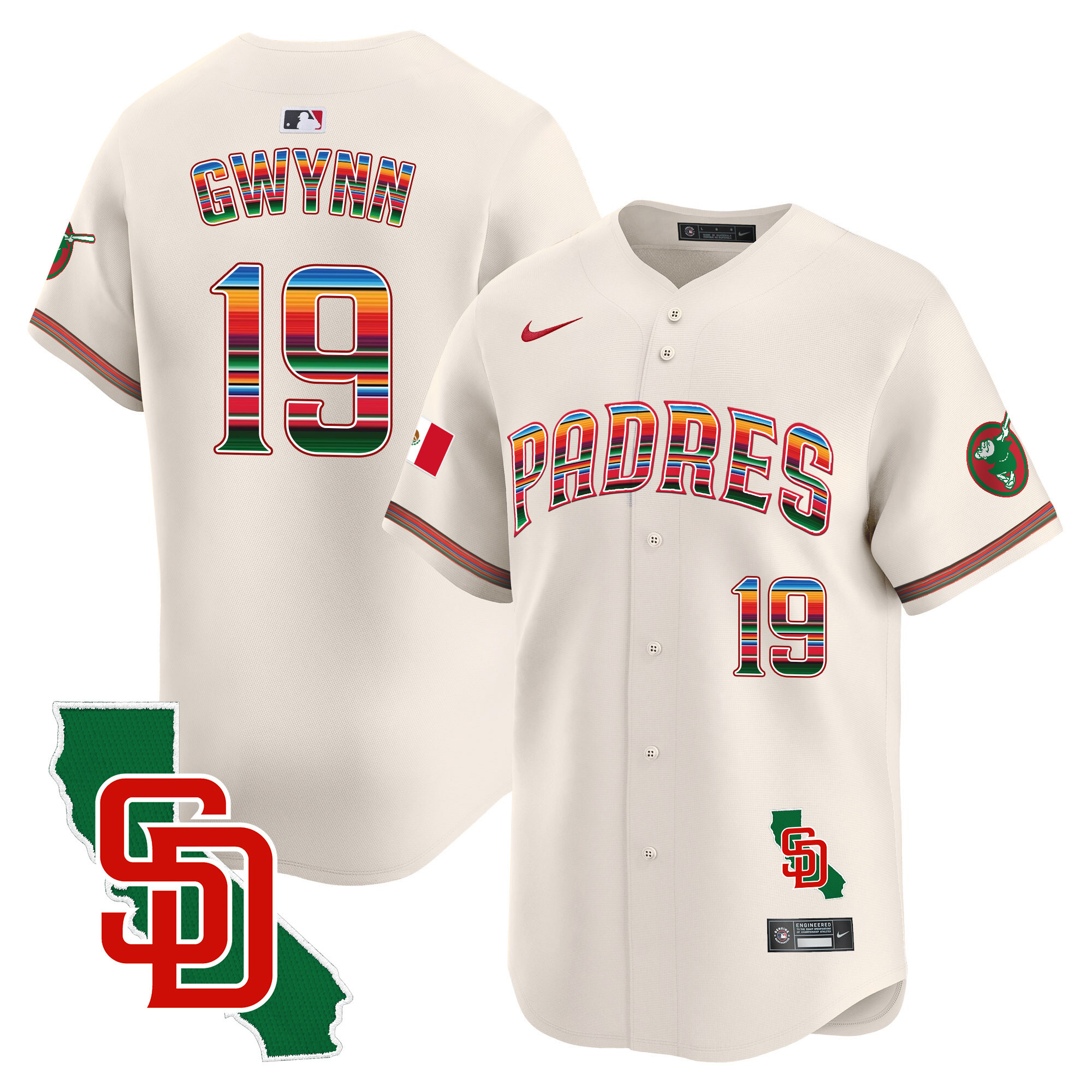 Men's Padres Mexico California Patch Vapor Premier Limited Jersey – All Stitched - Image 20