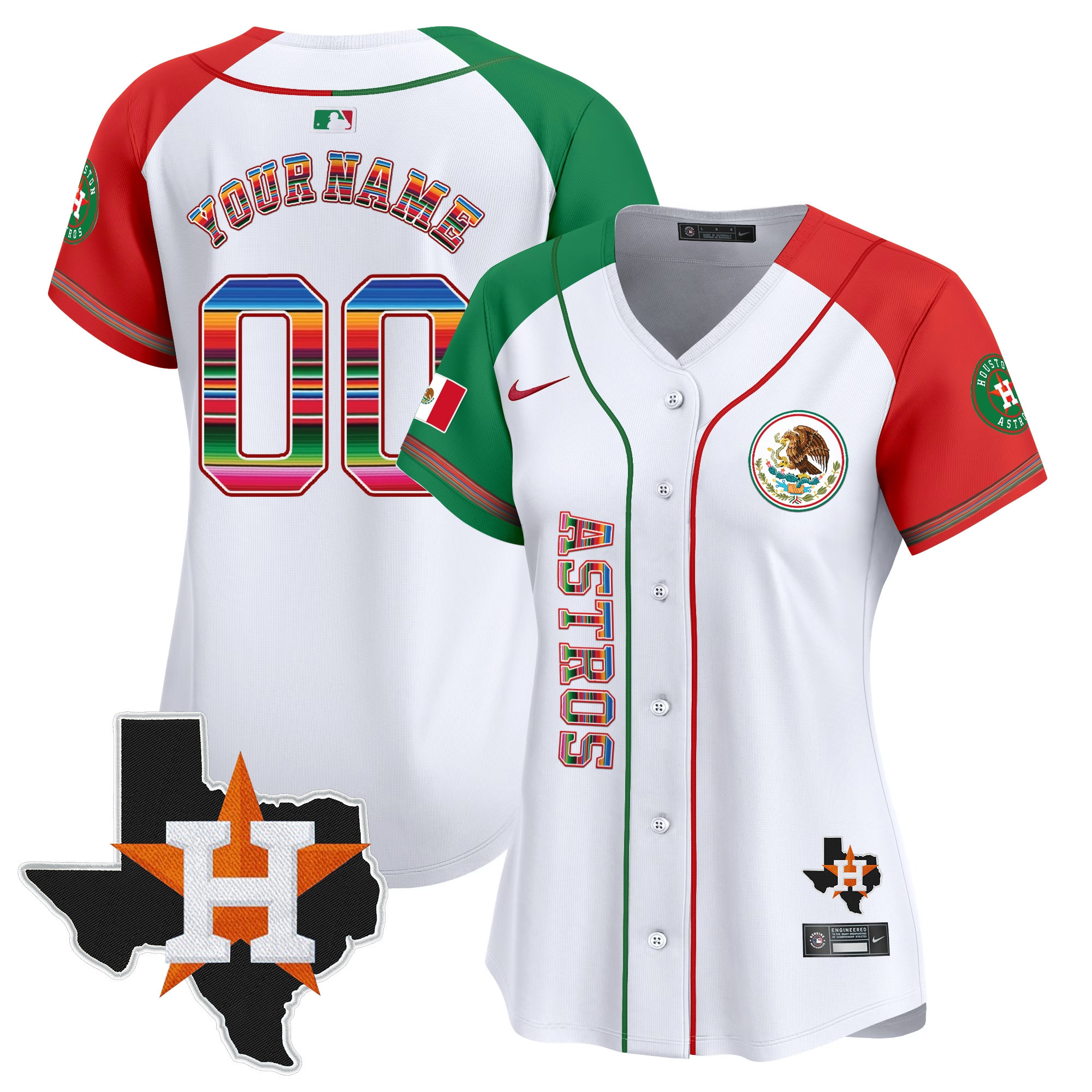 Houston Astros Mexico Vapor Premier Limited Custom Jersey V4 - All Stitched - Image 12