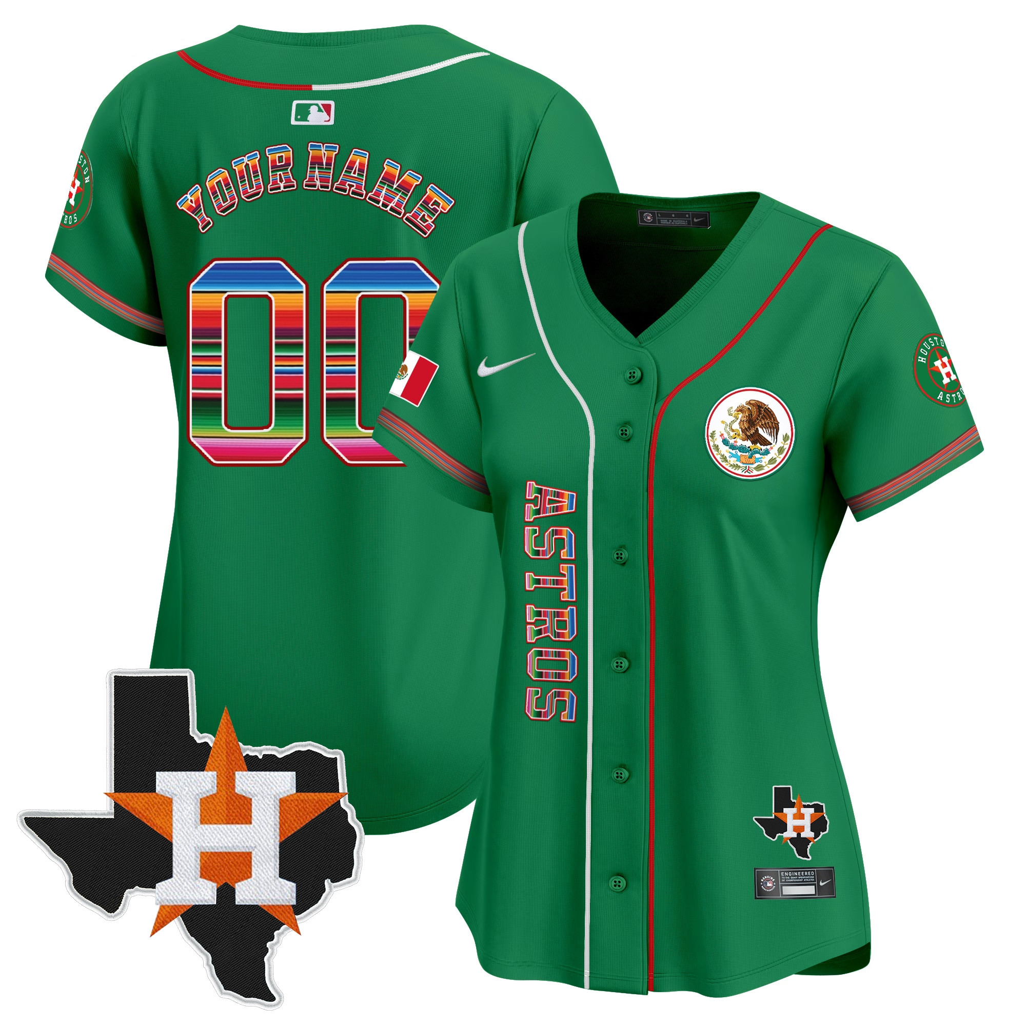 Houston Astros Mexico Vapor Premier Limited Custom Jersey V4 - All Stitched - Image 10