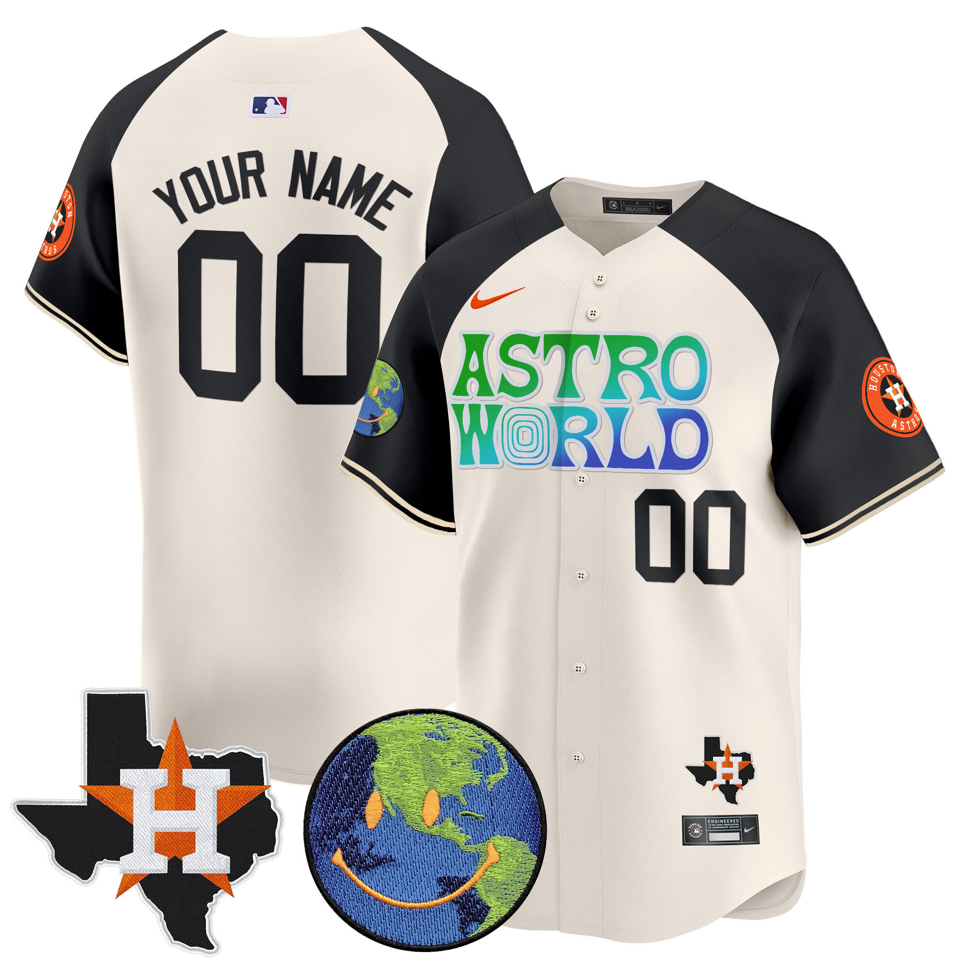 Houston Astros Cactus Jack Astro World Vapor Premier Limited Custom Jersey - All Stitched - Image 6