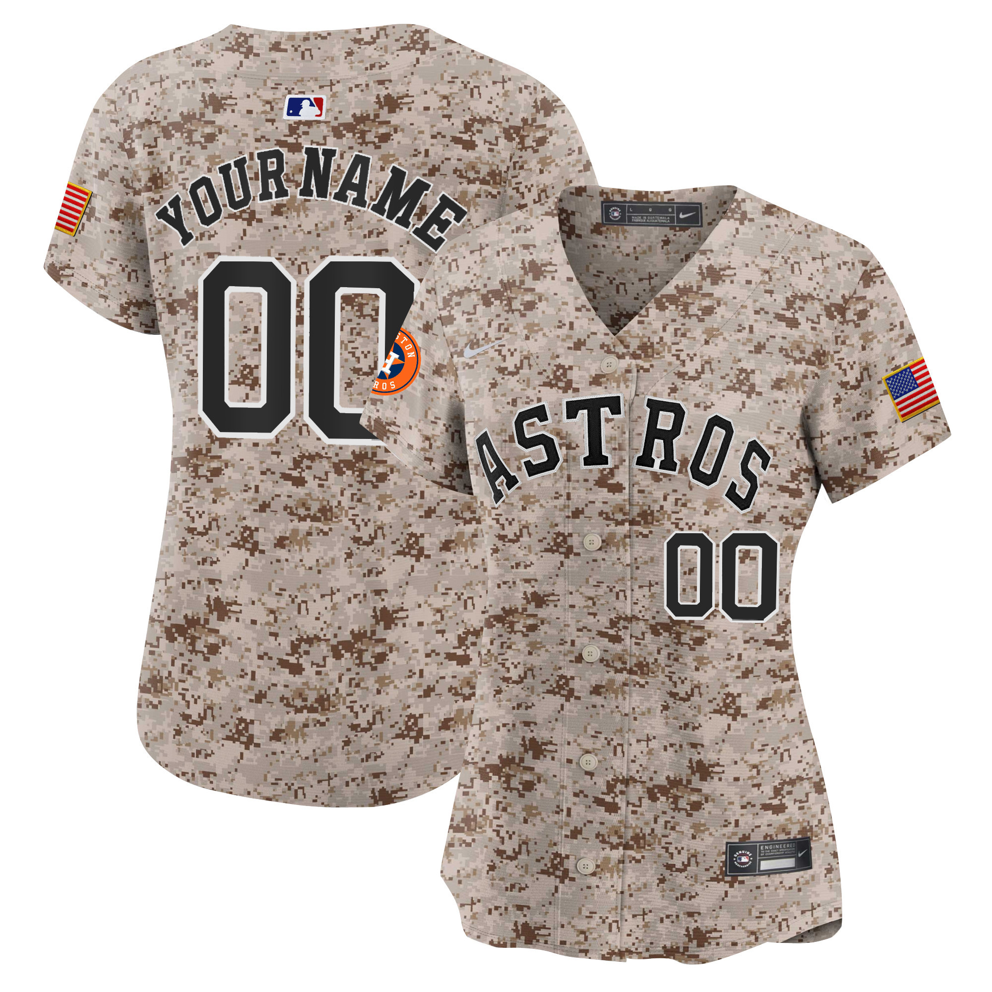 Houston Astros USMC Alternate Vapor Premier Limited Custom Jersey - All Stitched - Image 5